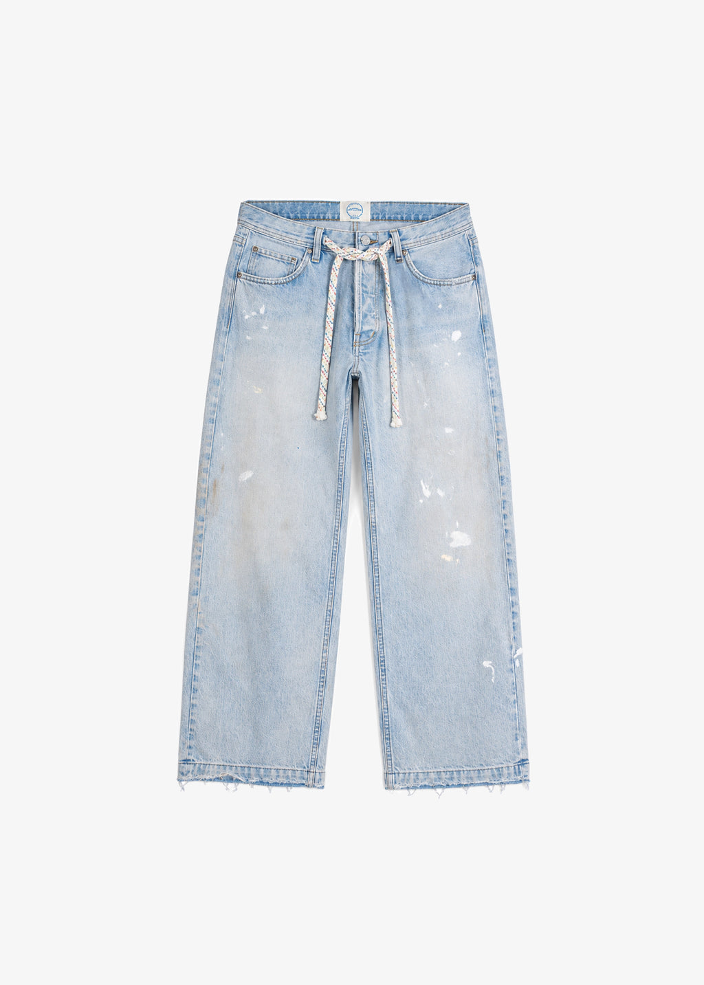 WIDE LEG DENIM JEANS - SAND WASH