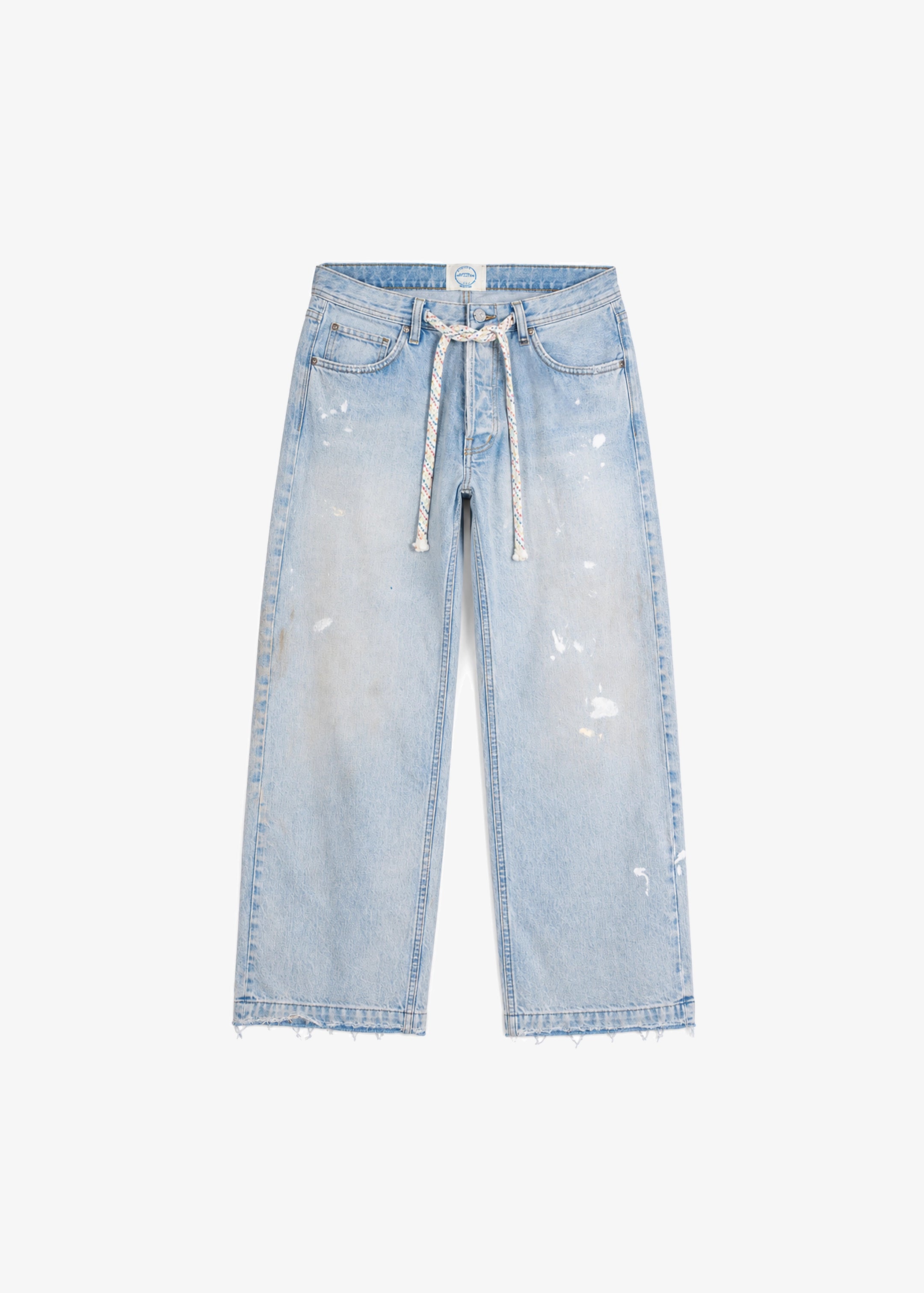 WIDE LEG DENIM JEANS - SAND WASH