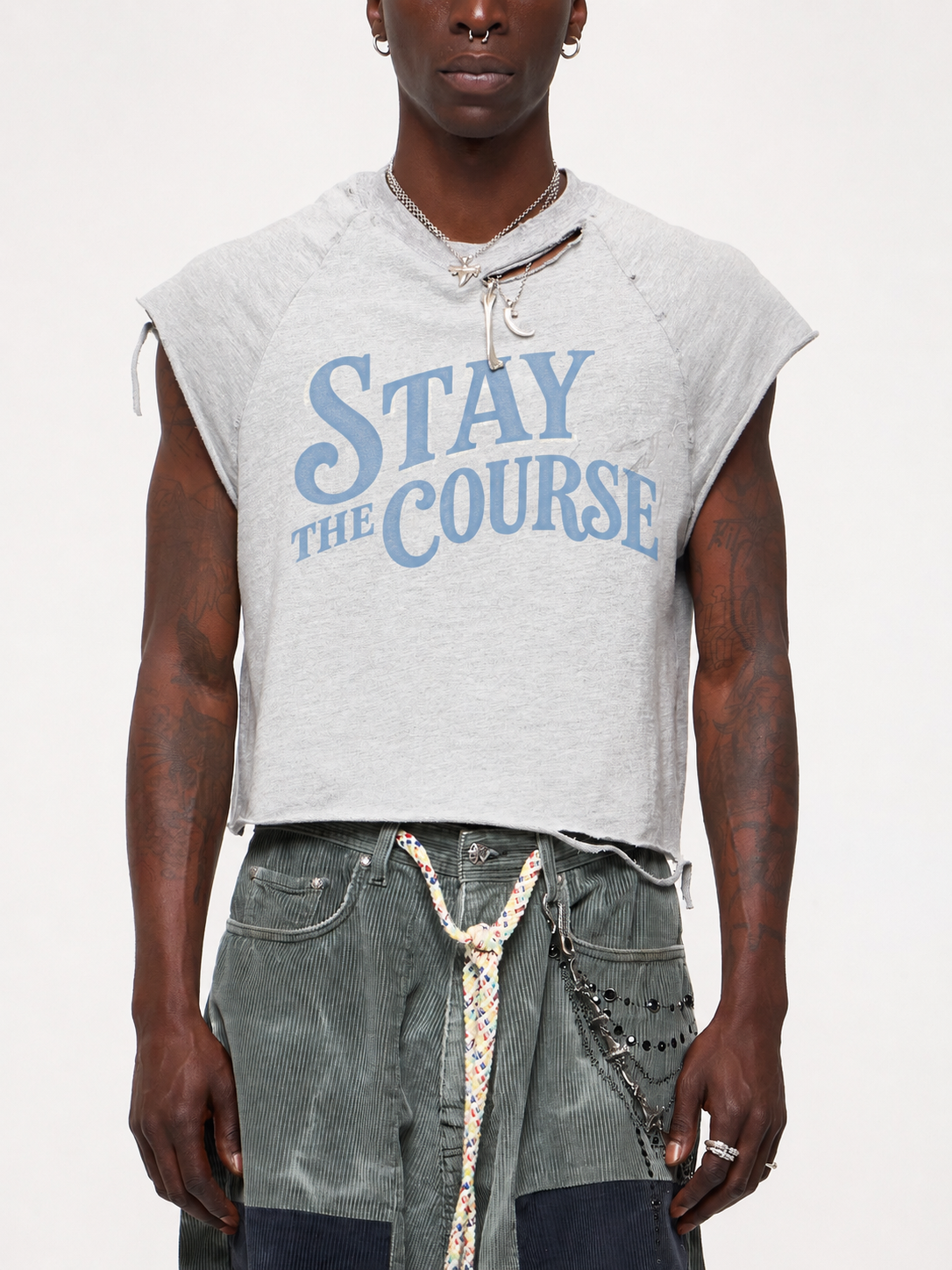 CUT OFF CREWNECK