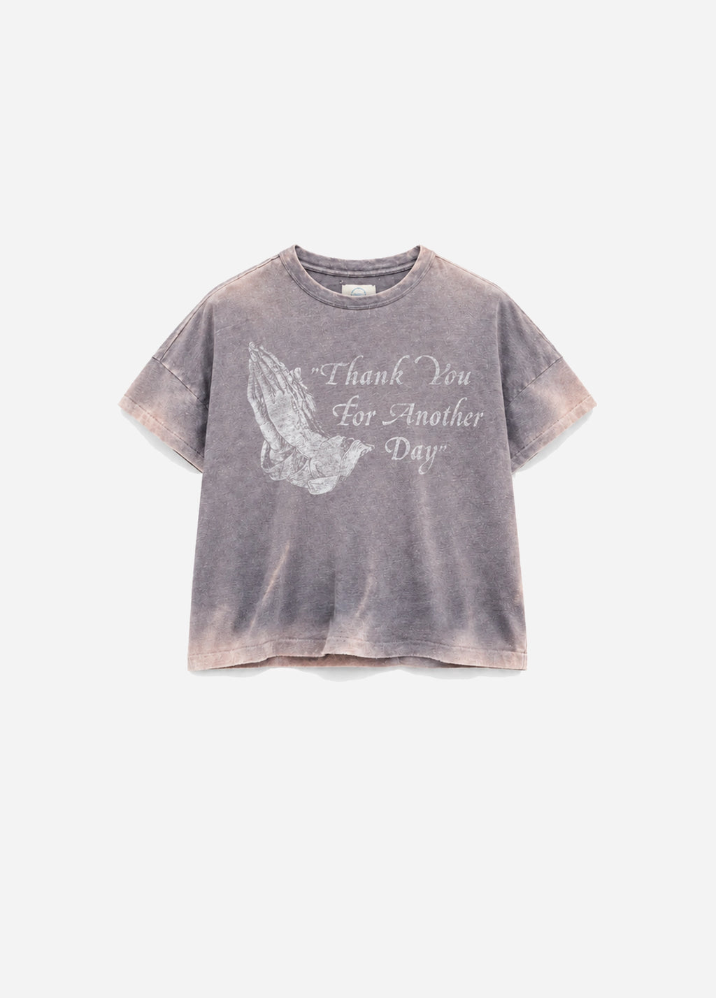 PRAYER HANDS SHORT SLEEVE LINEN SHIRT - GREY