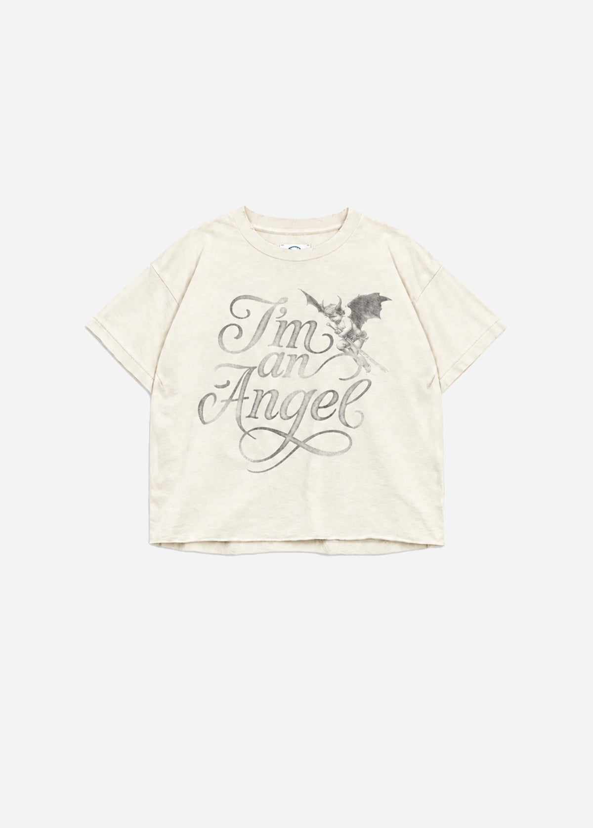 I'M AN ANGEL VINTAGE JERSEY T SHIRTS (REVERSIBLE) - WHITE