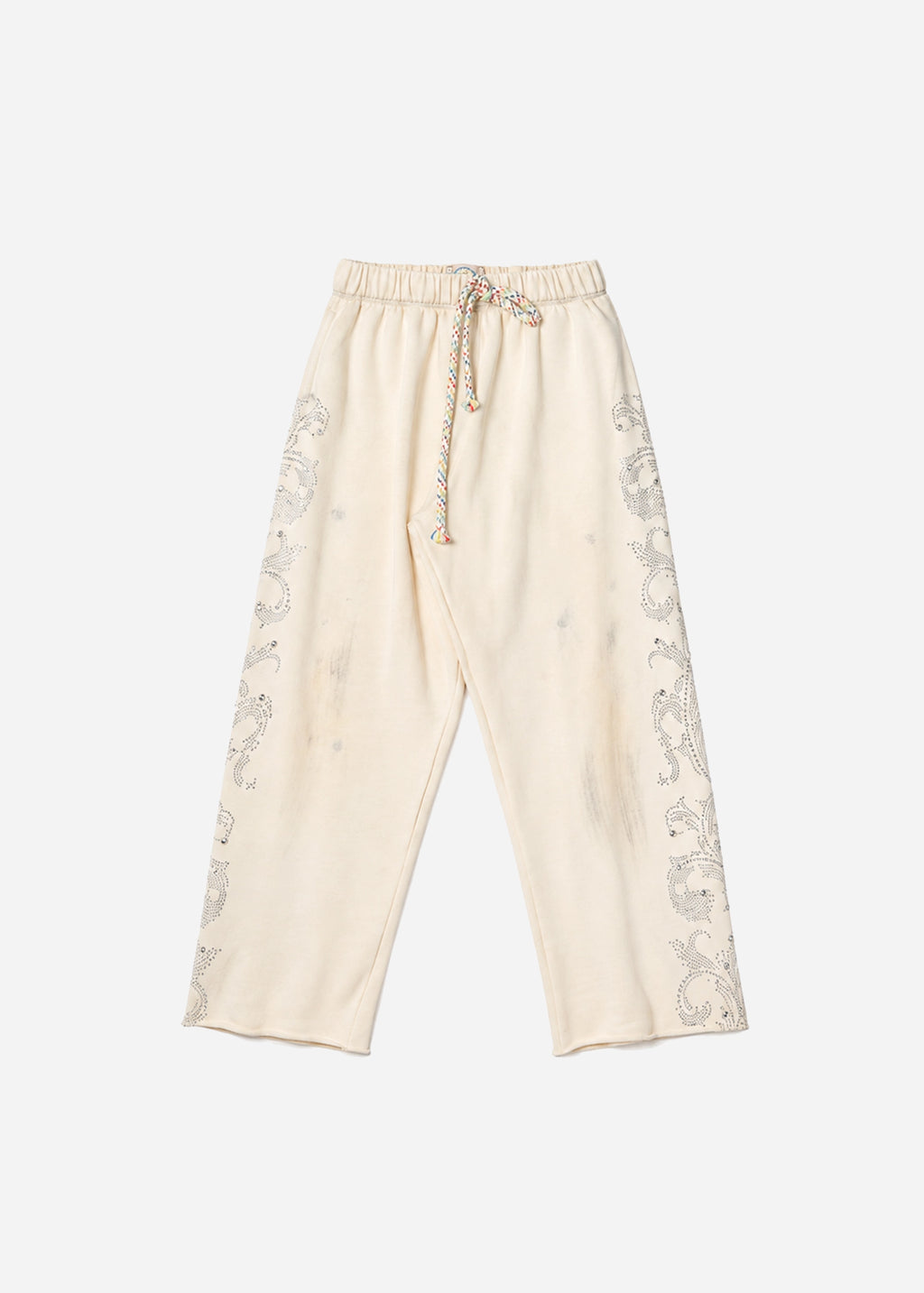 STUDDED SWEAT PANTS - DIRTY WHITE