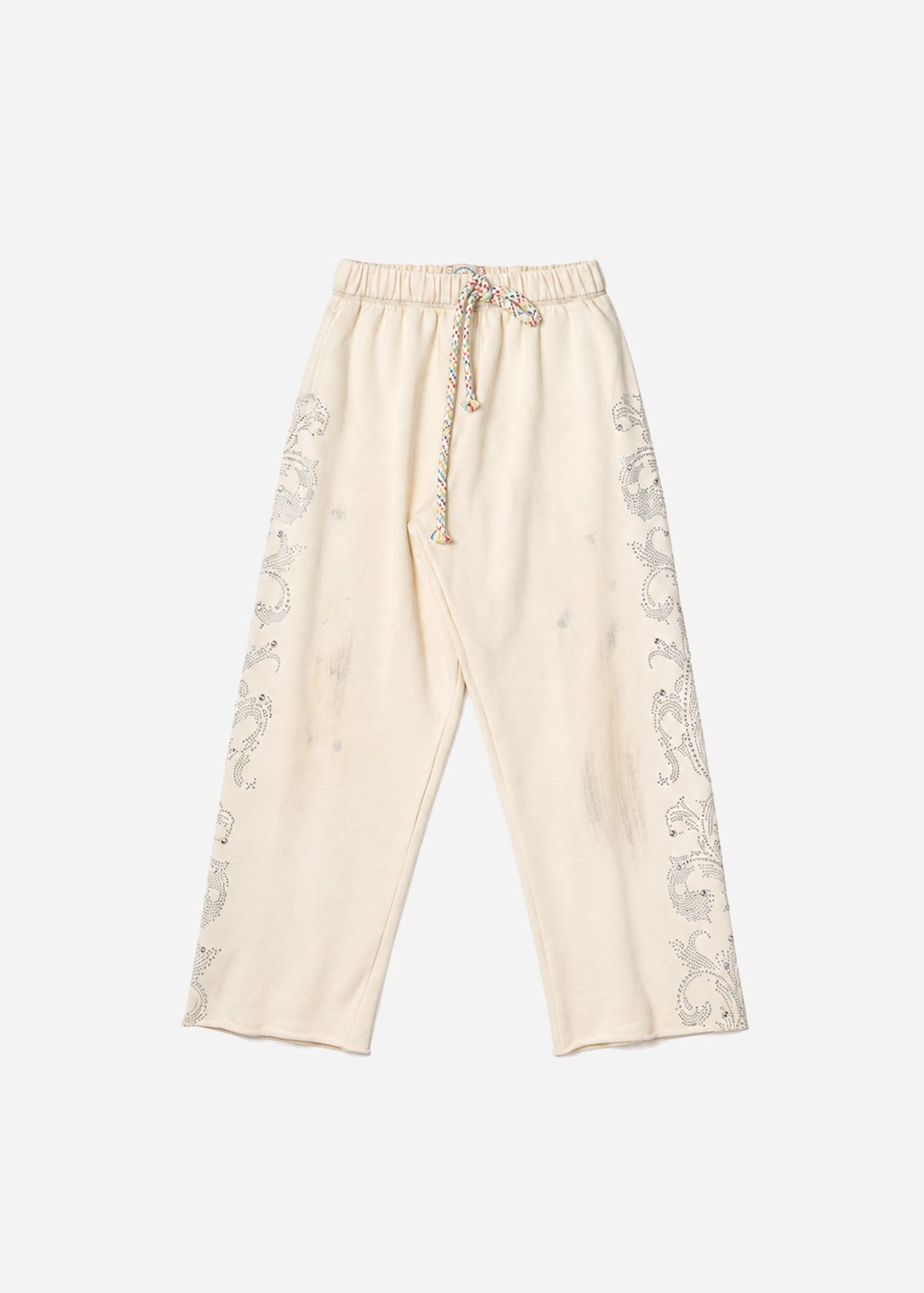 STUDDED SWEAT PANTS - DIRTY WHITE