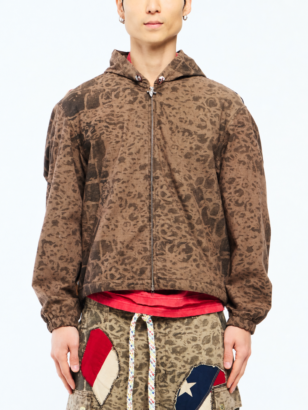 WATER RESISTANT CAMO JACKET - BROWN