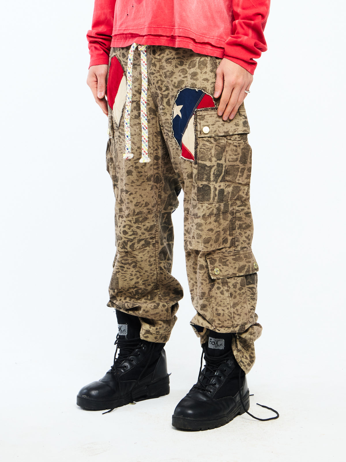 FLAG CAMO PANTS - BROWN