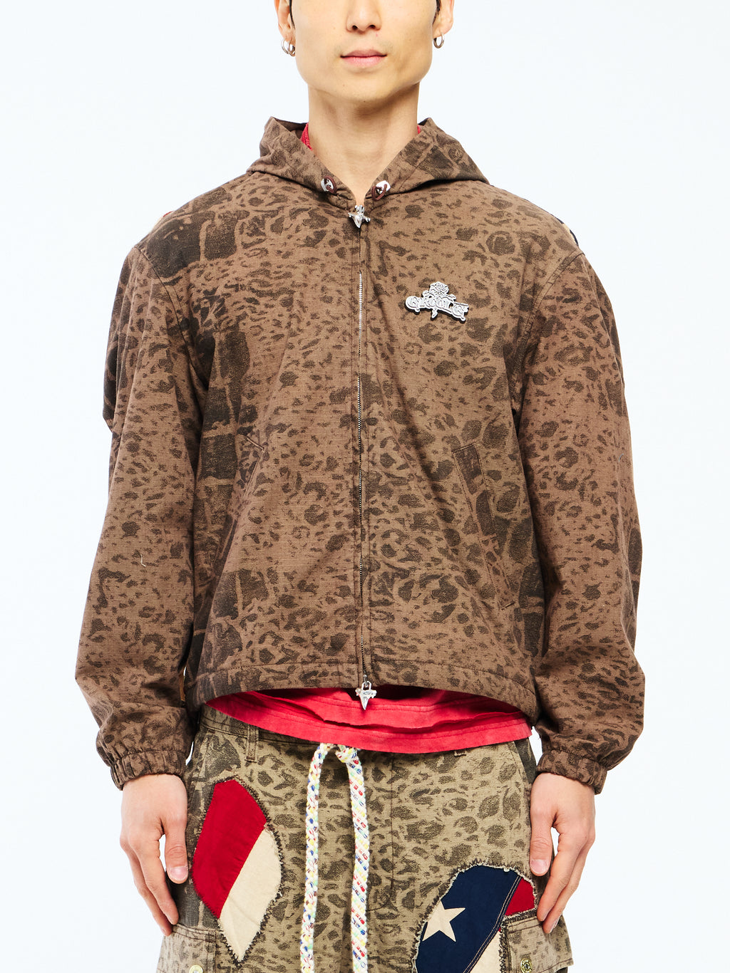 WATER RESISTANT CAMO JACKET - BROWN