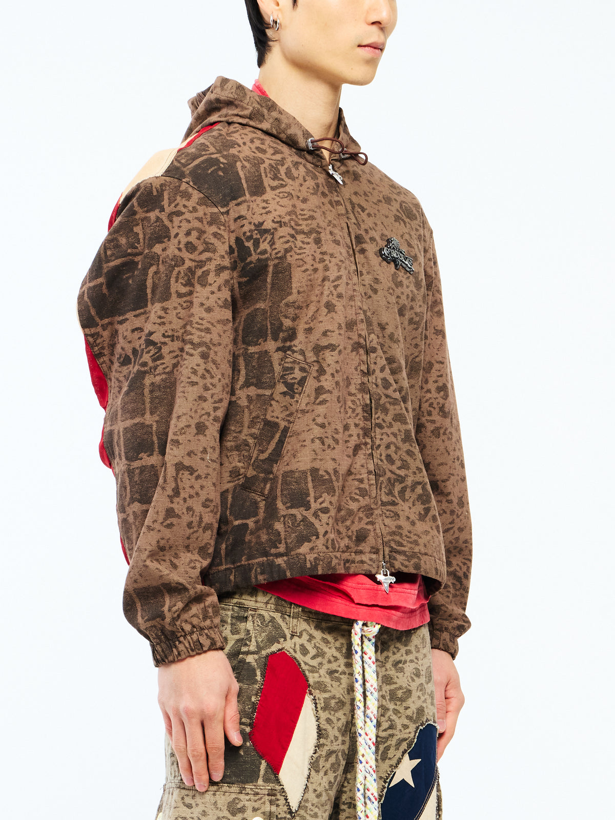 WATER RESISTANT CAMO JACKET - BROWN