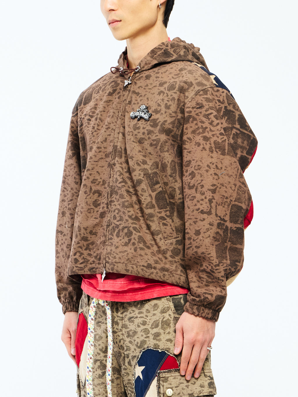 WATER RESISTANT CAMO JACKET - BROWN