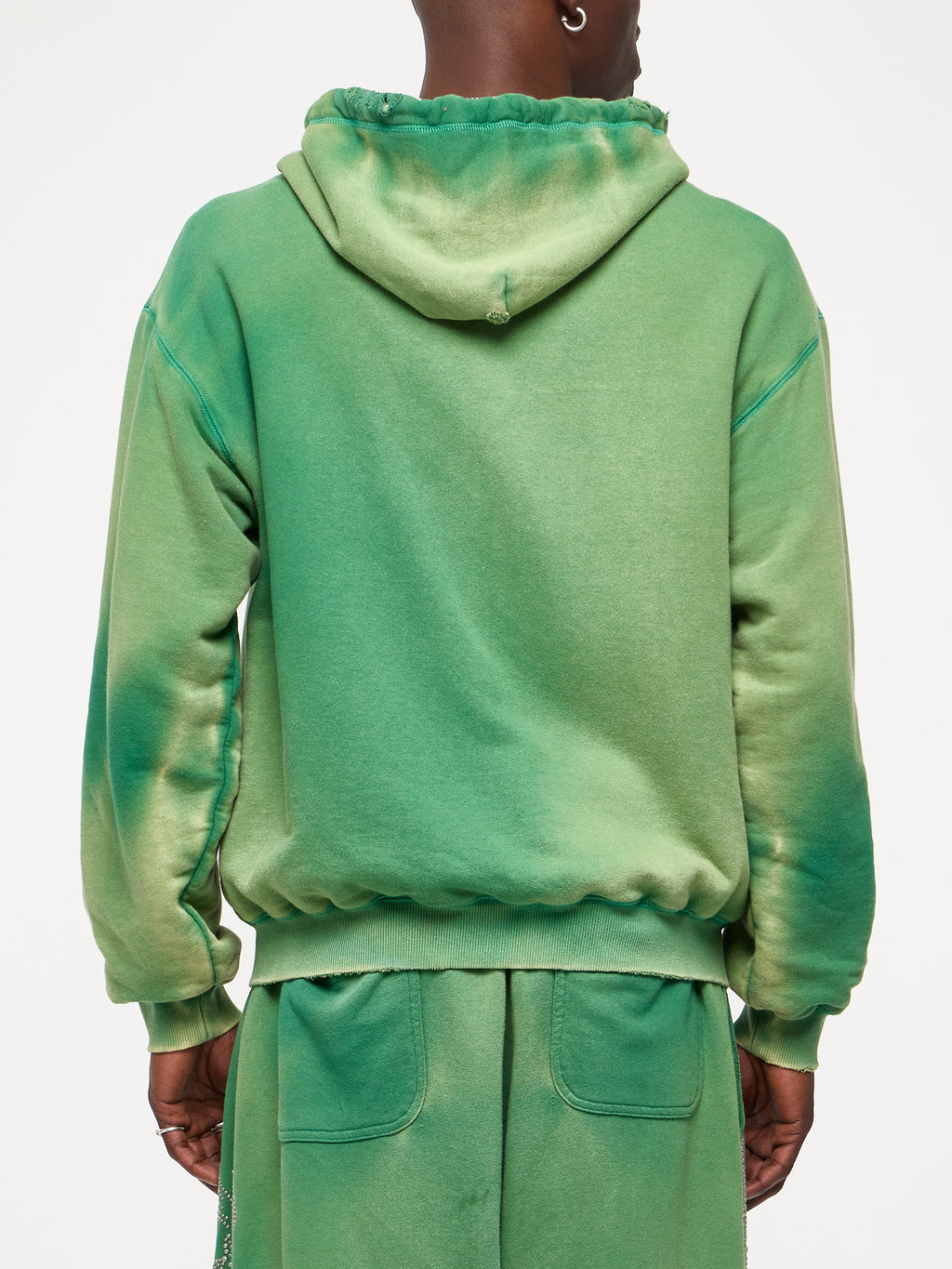 STUDDED THERMAL LINED ZIP UP - GREEN