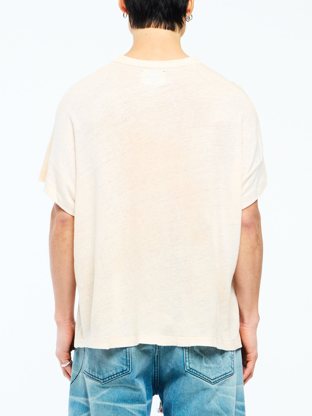 HOLY WATER SHORT SLEEVE LINEN SHIRT - IVORY