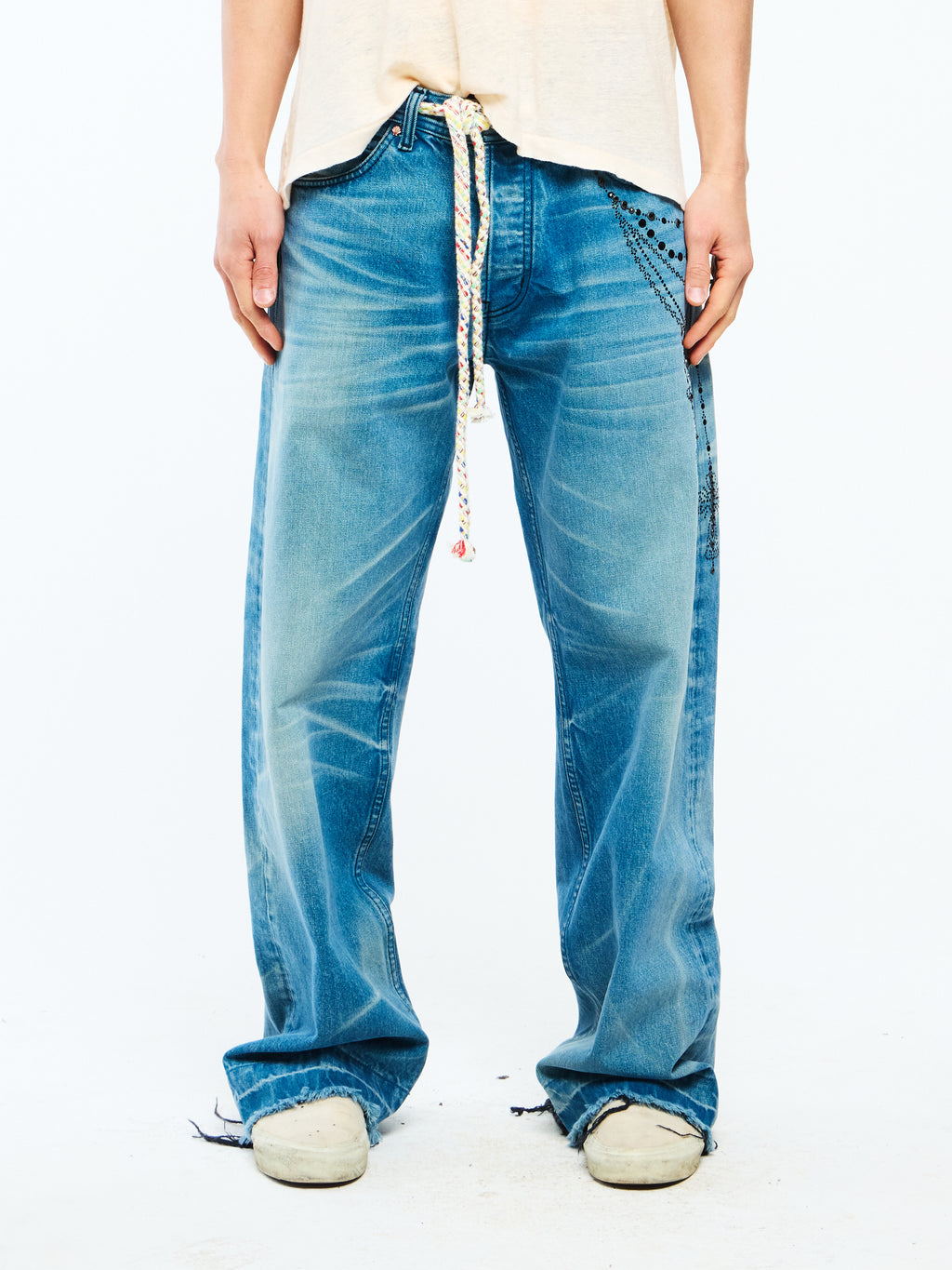VICTORIAN CHAIN DENIM - TURQUOISE