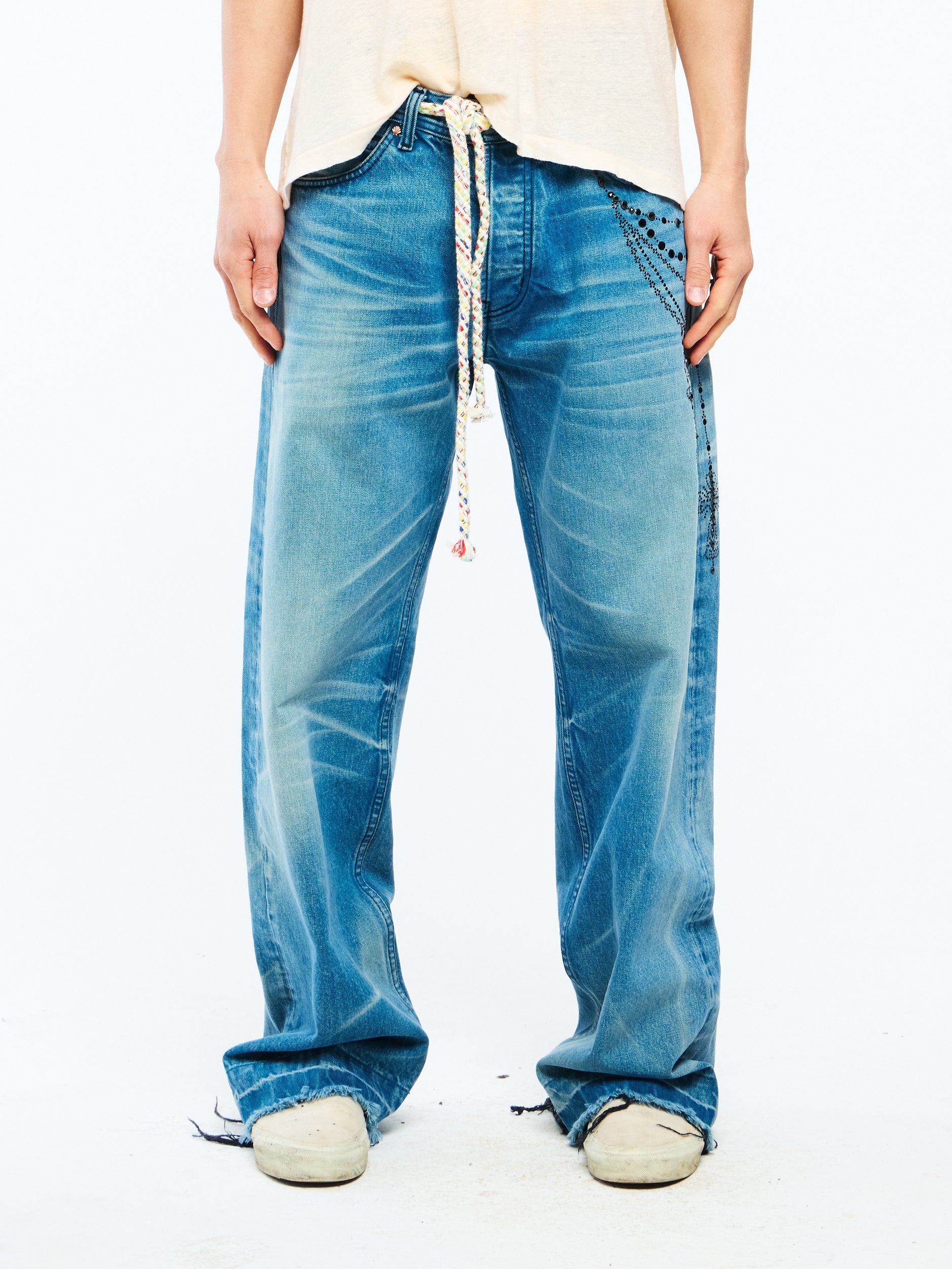 VICTORIAN CHAIN DENIM - TURQUOISE