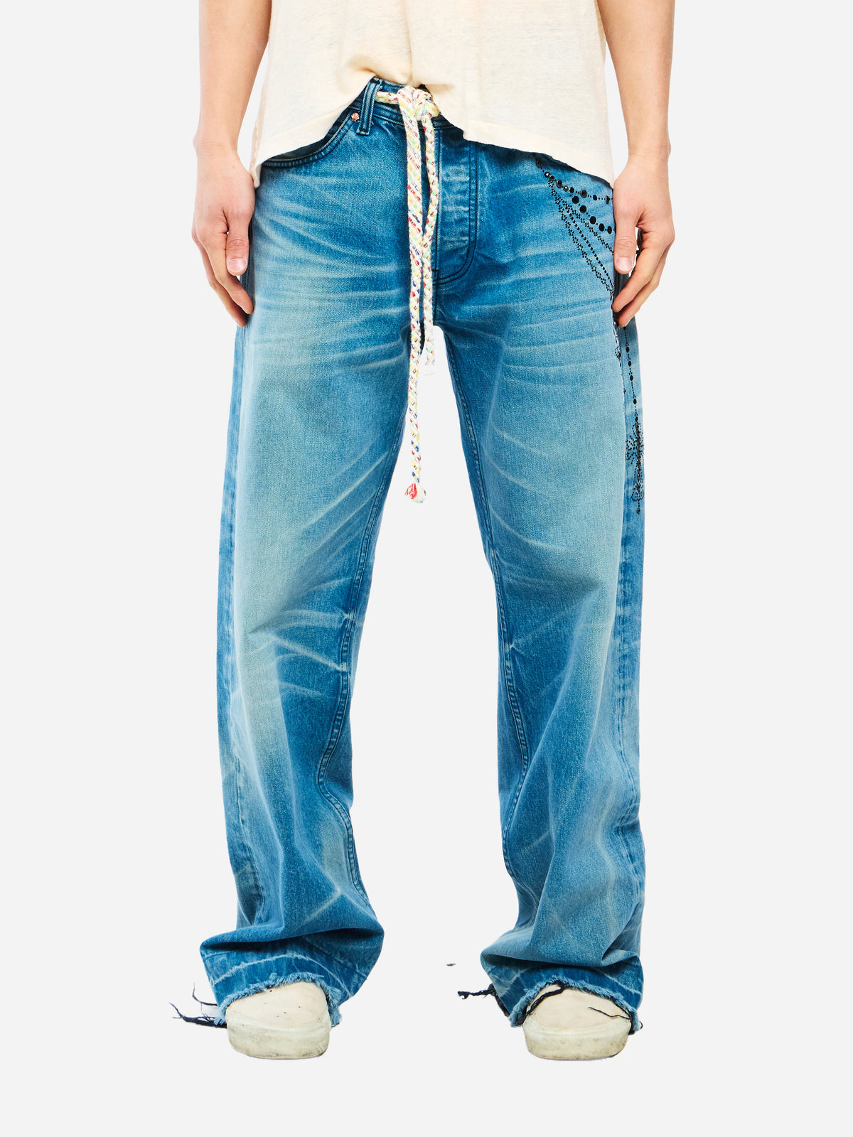 VICTORIAN CHAIN DENIM - TURQUOISE