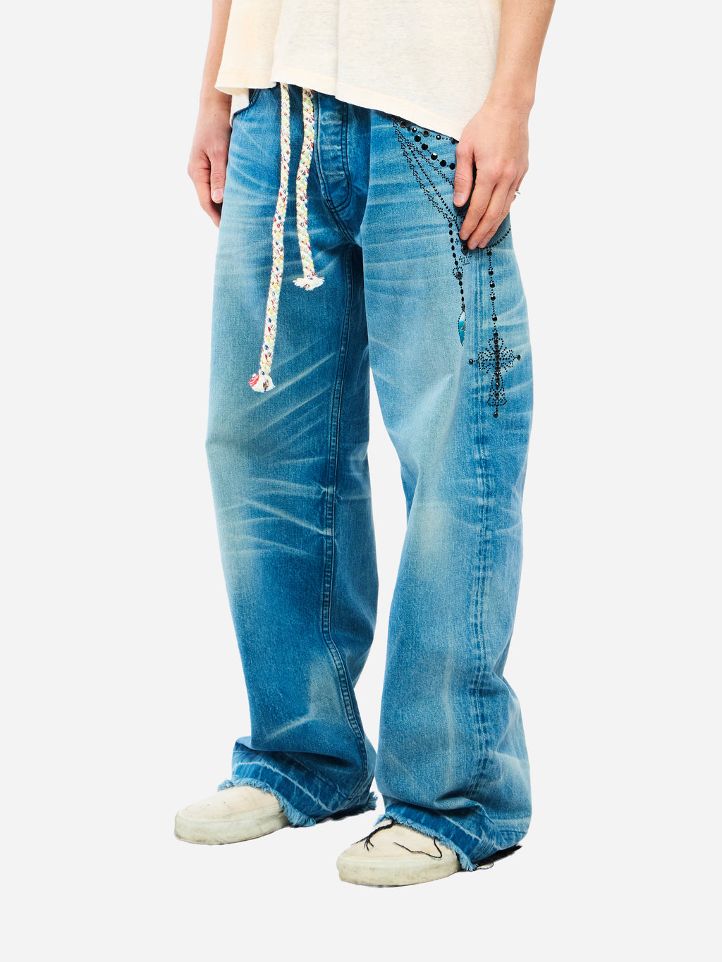 VICTORIAN CHAIN DENIM - TURQUOISE