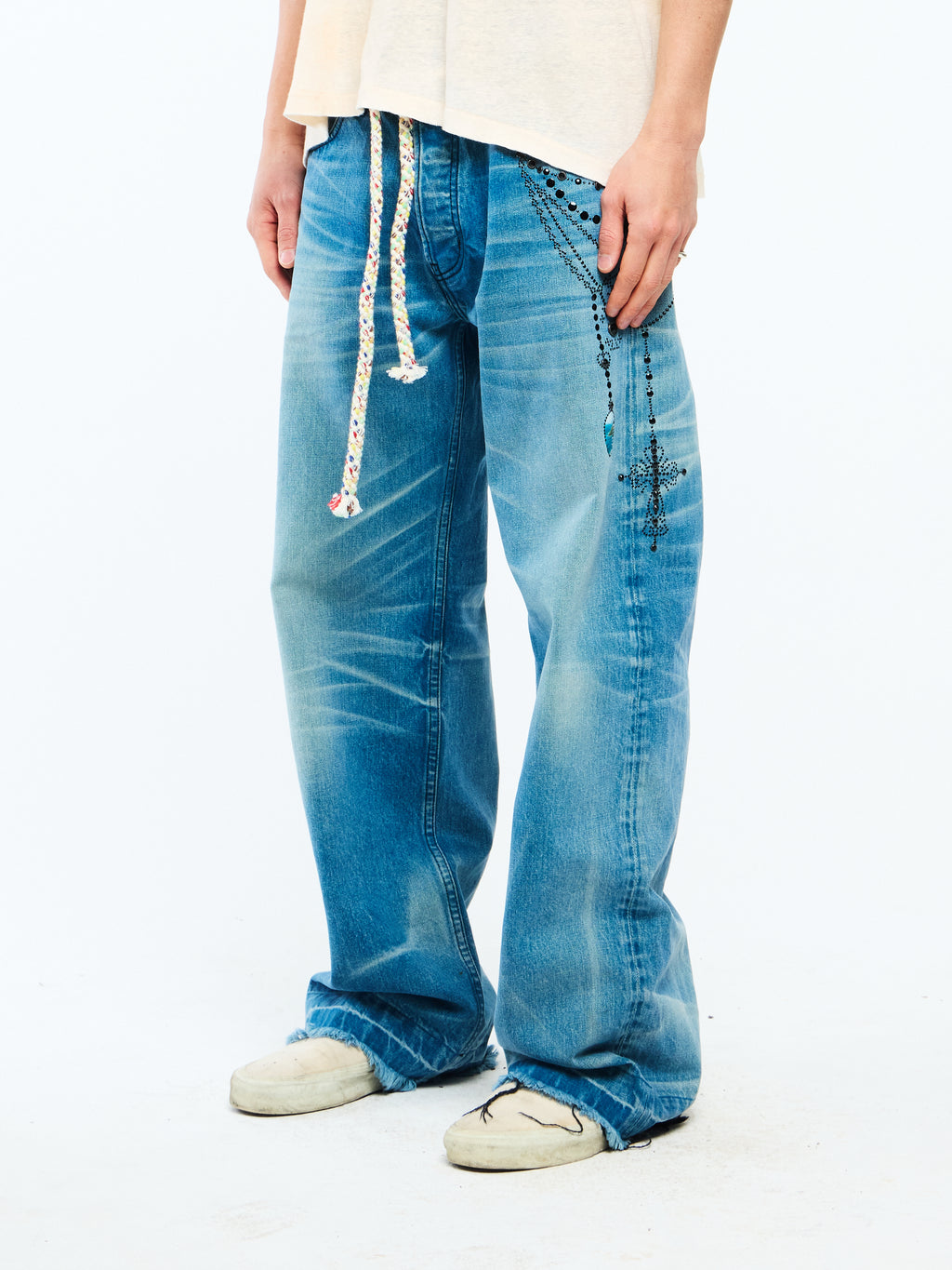 VICTORIAN CHAIN DENIM - TURQUOISE