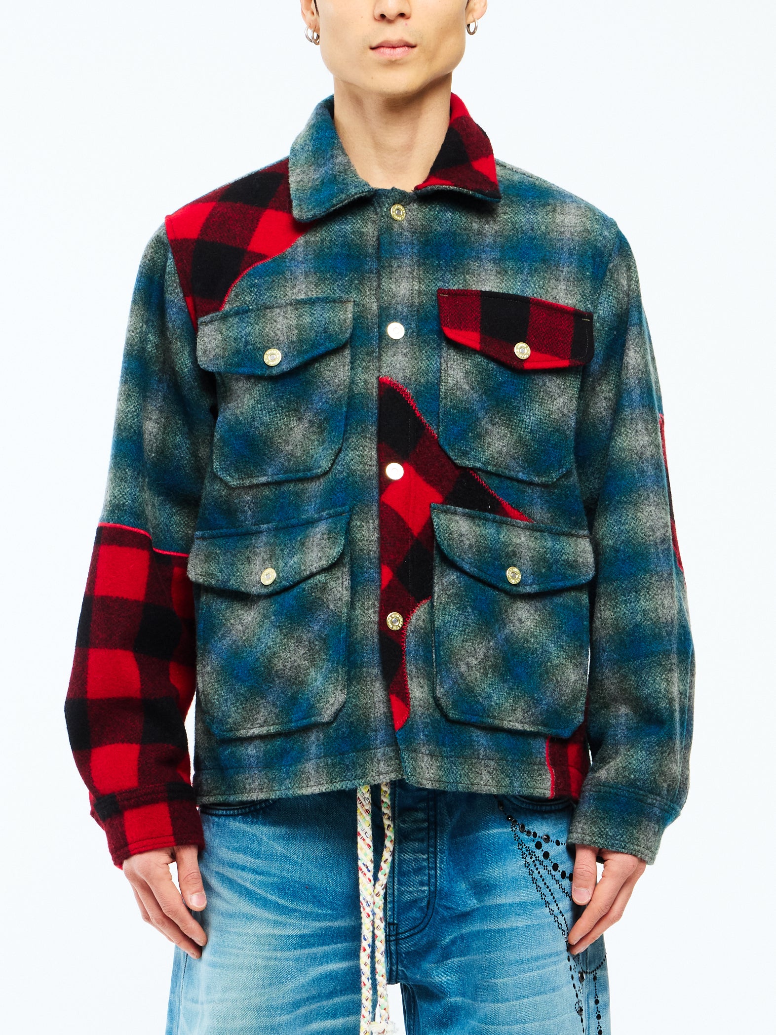WOOL HUNTING JACKET - NAVY