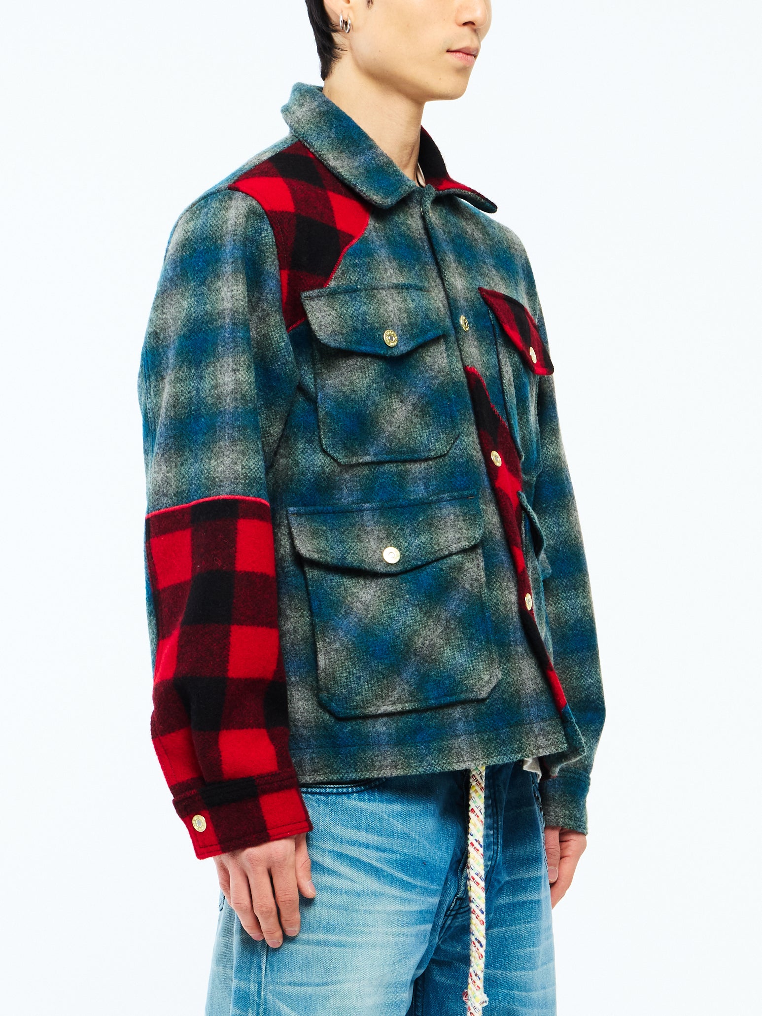WOOL HUNTING JACKET - NAVY