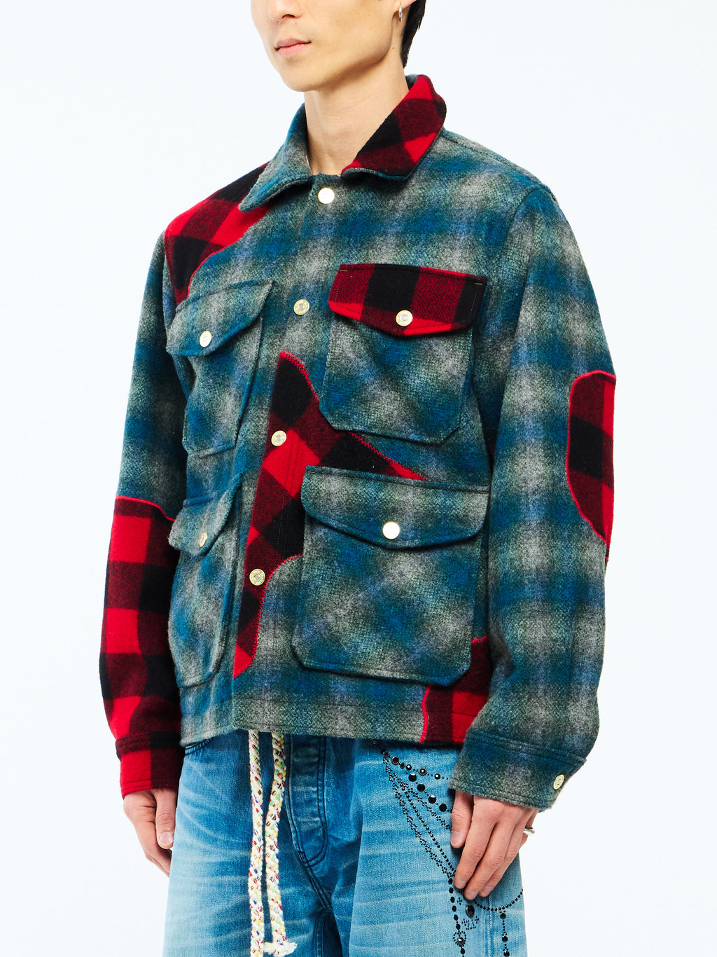 WOOL HUNTING JACKET - NAVY