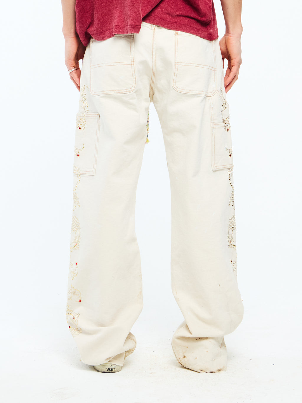 CANVAS DOUBLE KNEES - OFF WHITE