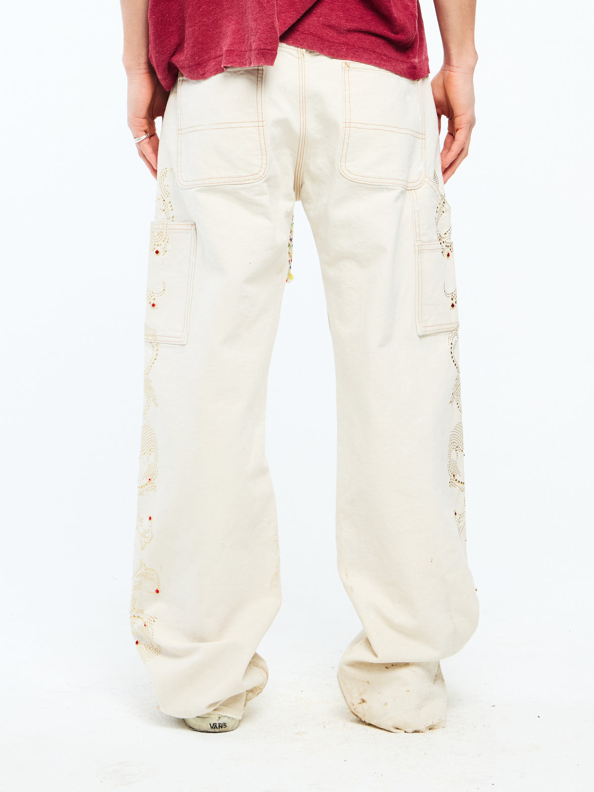 CANVAS DOUBLE KNEES - OFF WHITE