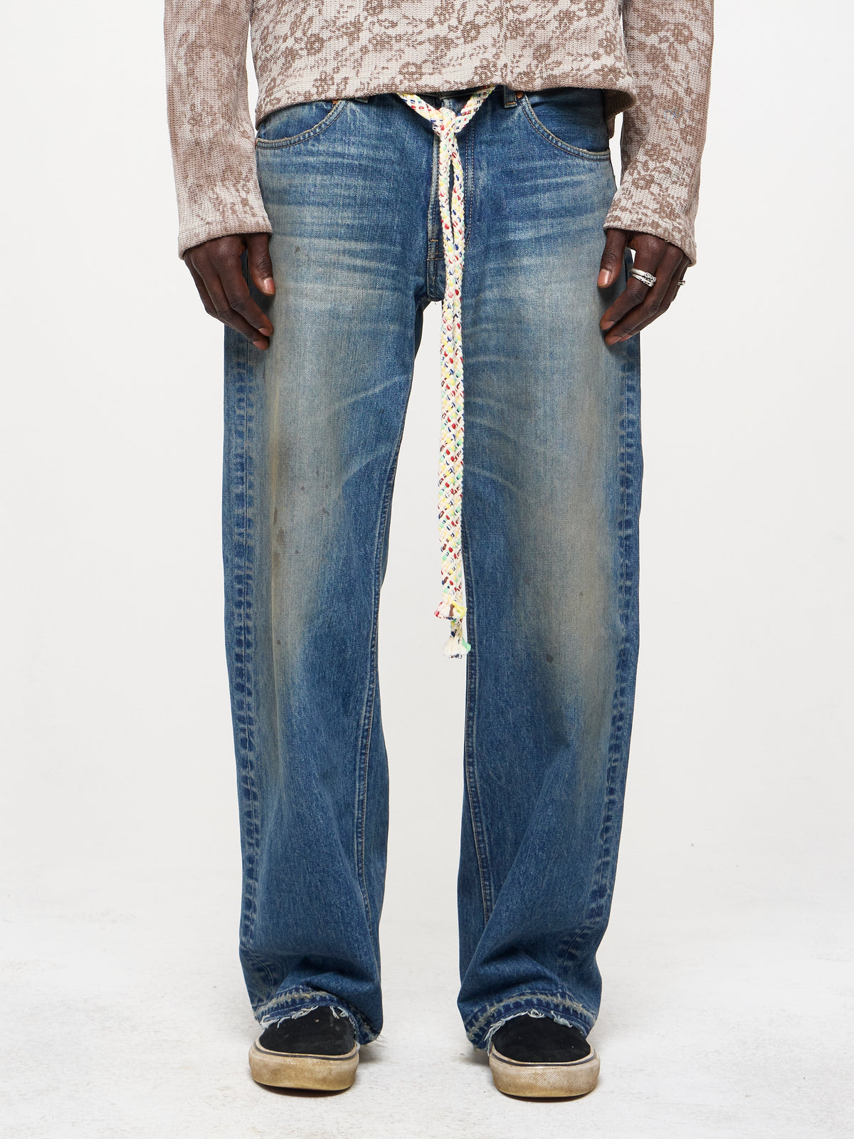 WIDE LEG DENIM JEANS - STORM WASH