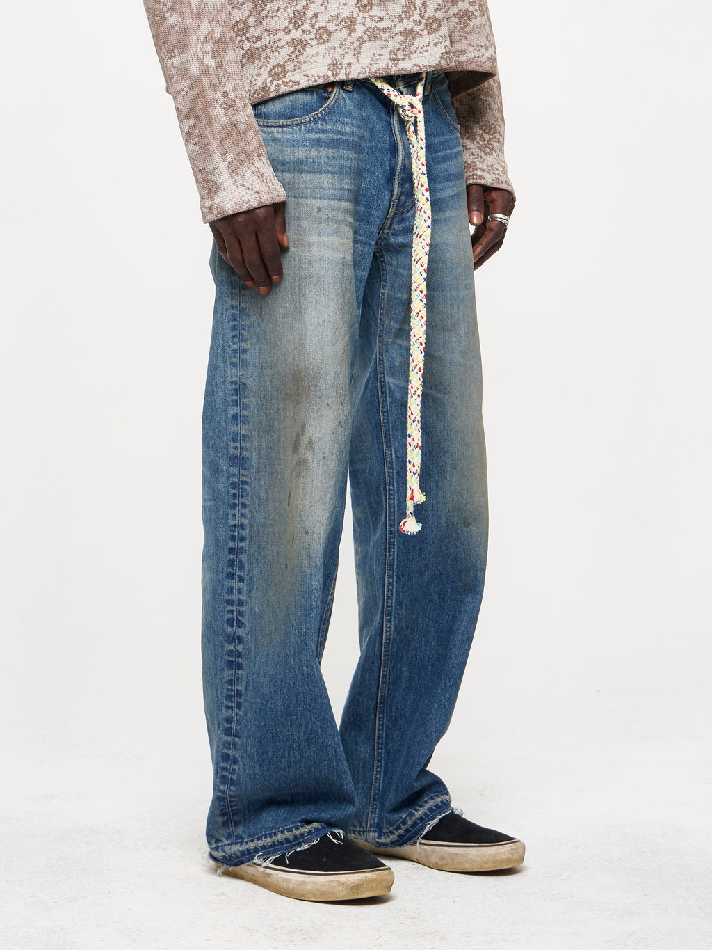 WIDE LEG DENIM JEANS - STORM WASH