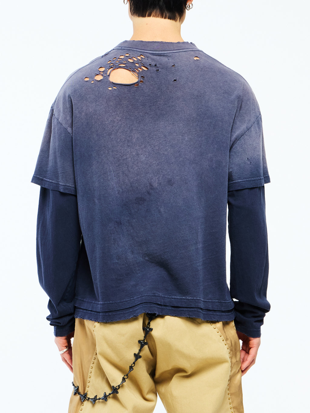 HOLY WATER DOUBLE LAYER LONG SLEEVE - VINTAGE BLACK