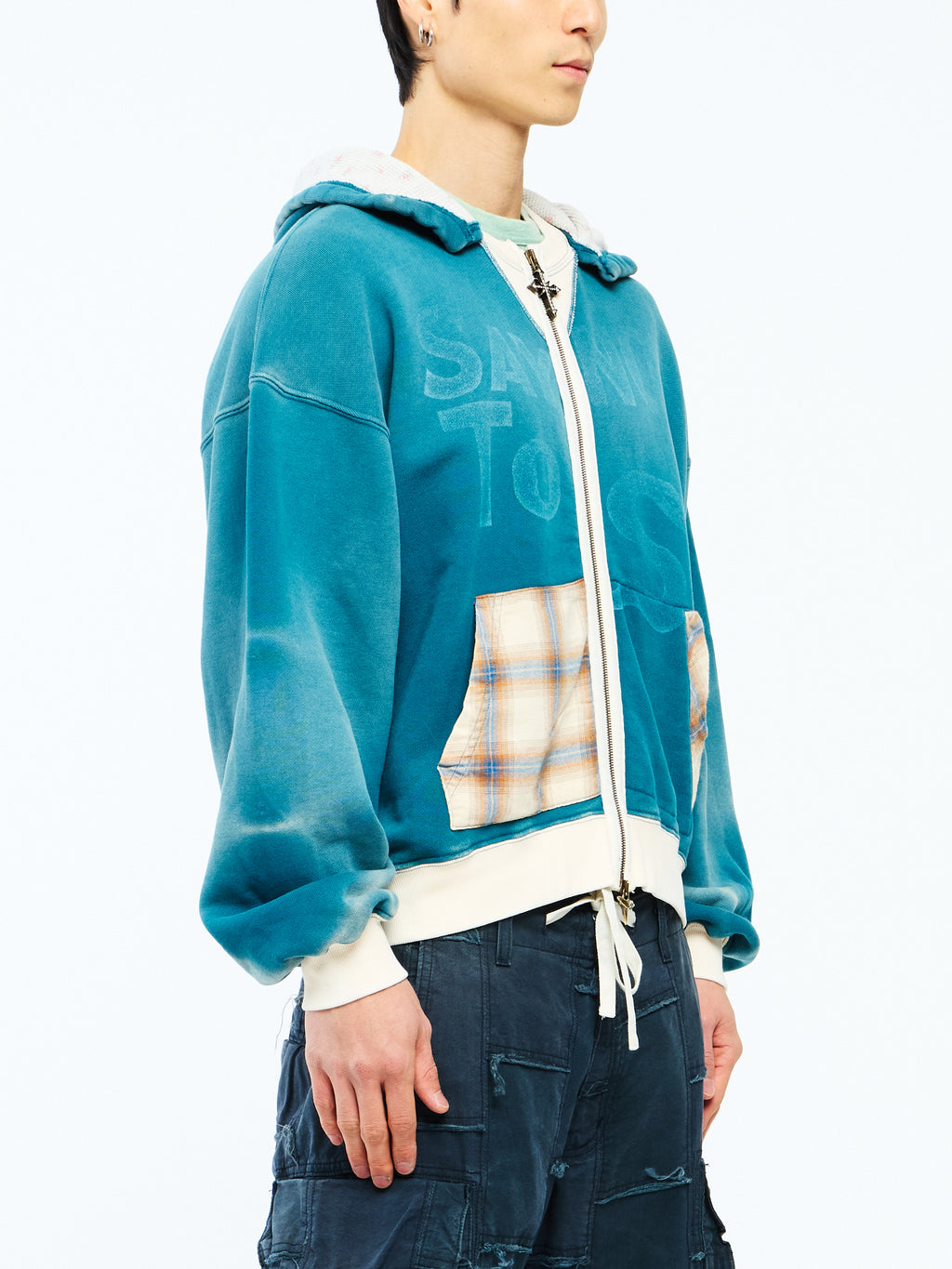 FLORAL THERMAL AFTERHOOD - TEAL