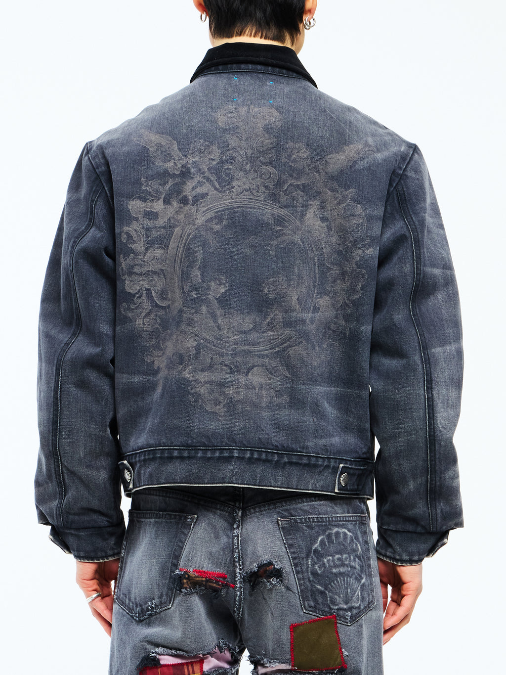VATICAN SMOKE DENIM JACKET - BLACK