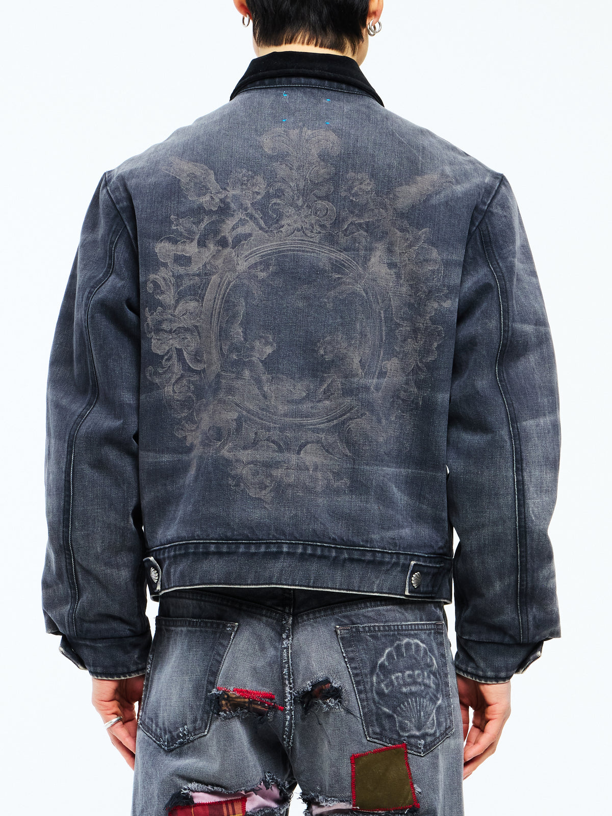 VATICAN SMOKE DENIM JACKET - BLACK