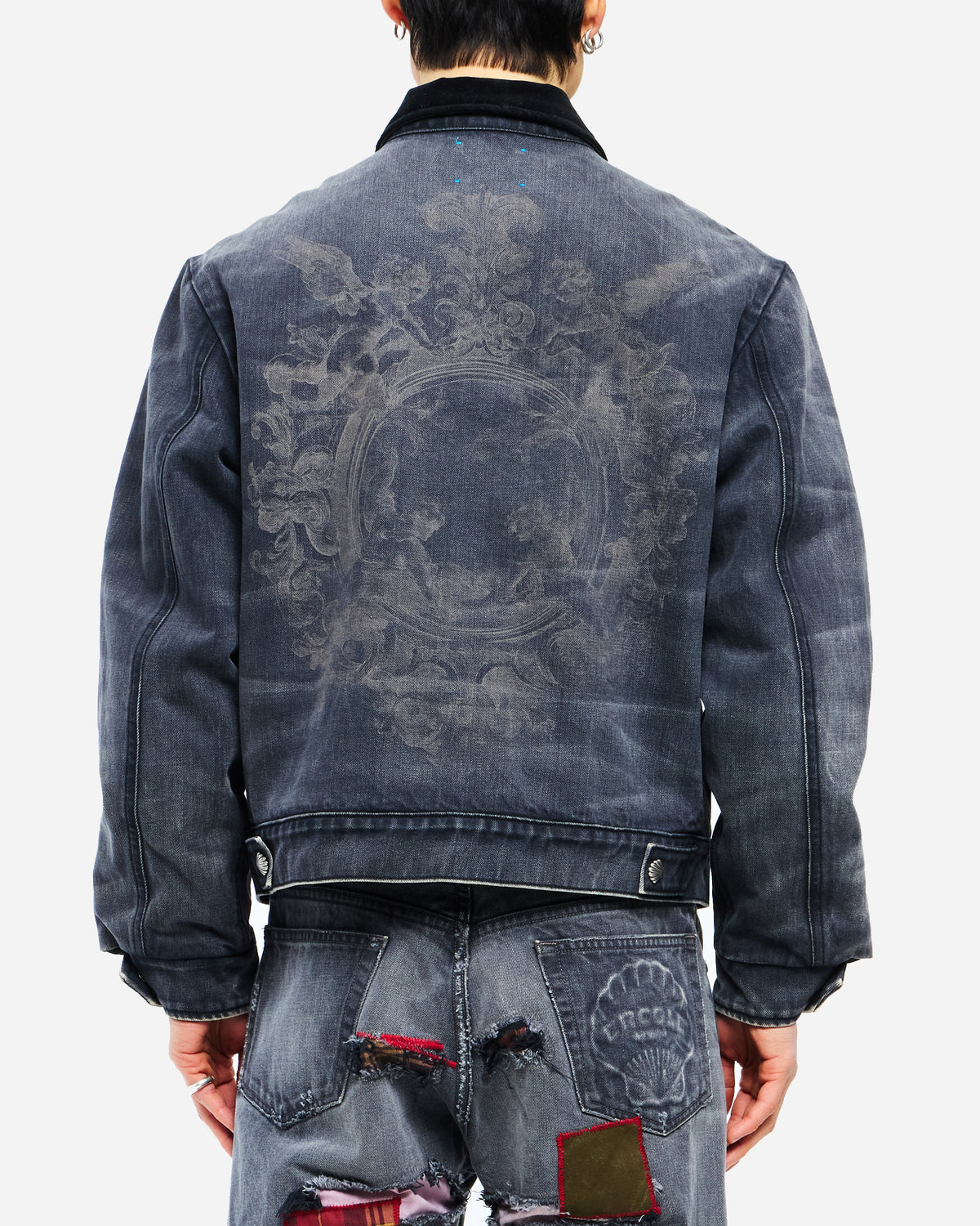 VATICAN SMOKE DENIM JACKET - BLACK