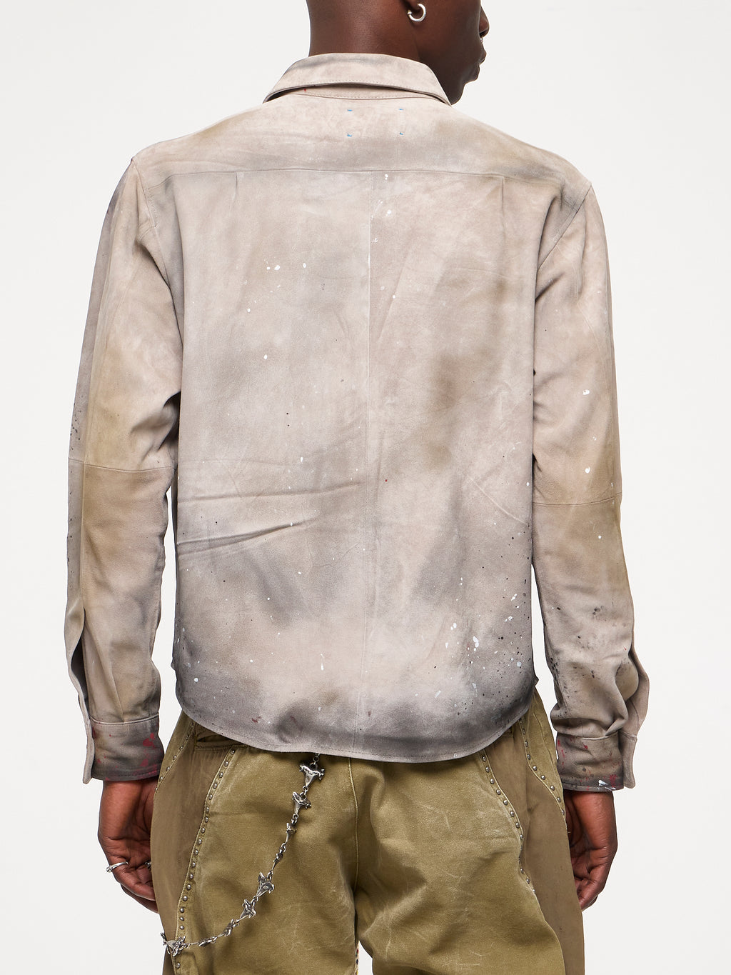 DIRTY SUEDE SHIRT - GREY
