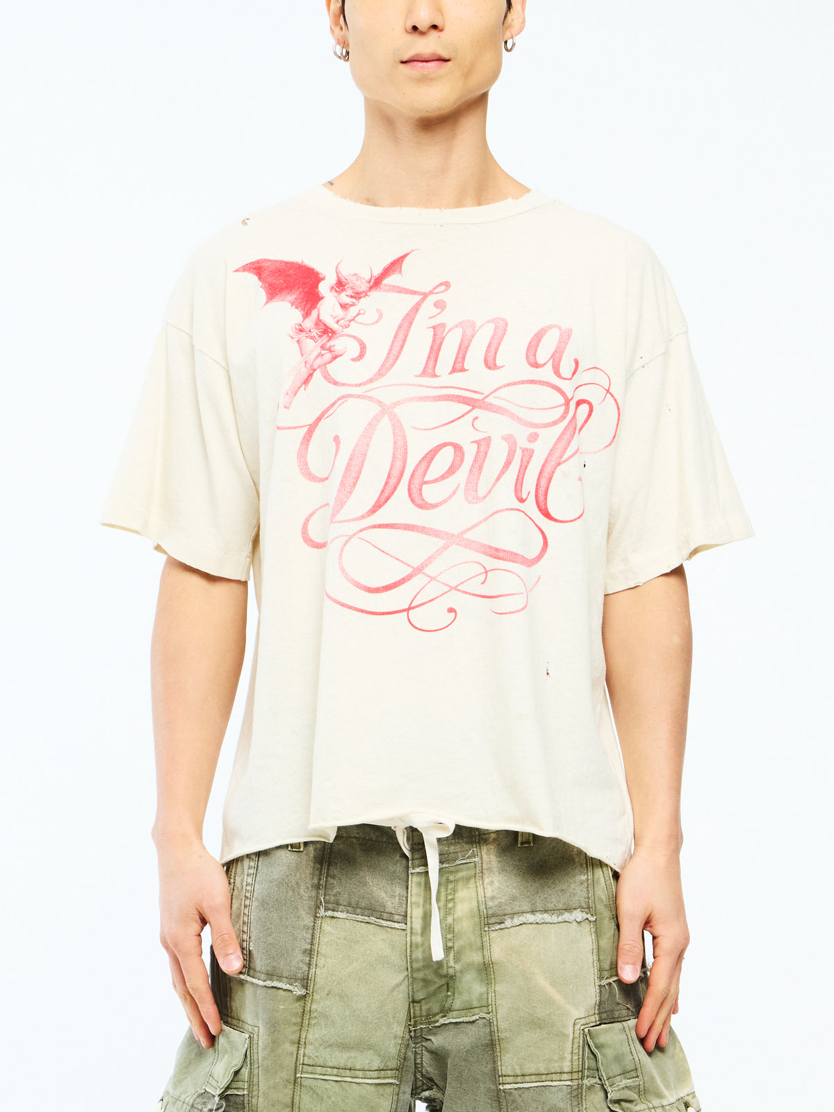 I'M AN ANGEL VINTAGE JERSEY T SHIRTS (REVERSIBLE) - WHITE