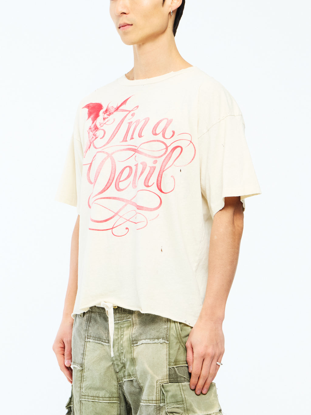 I'M AN ANGEL VINTAGE JERSEY T SHIRTS (REVERSIBLE) - WHITE