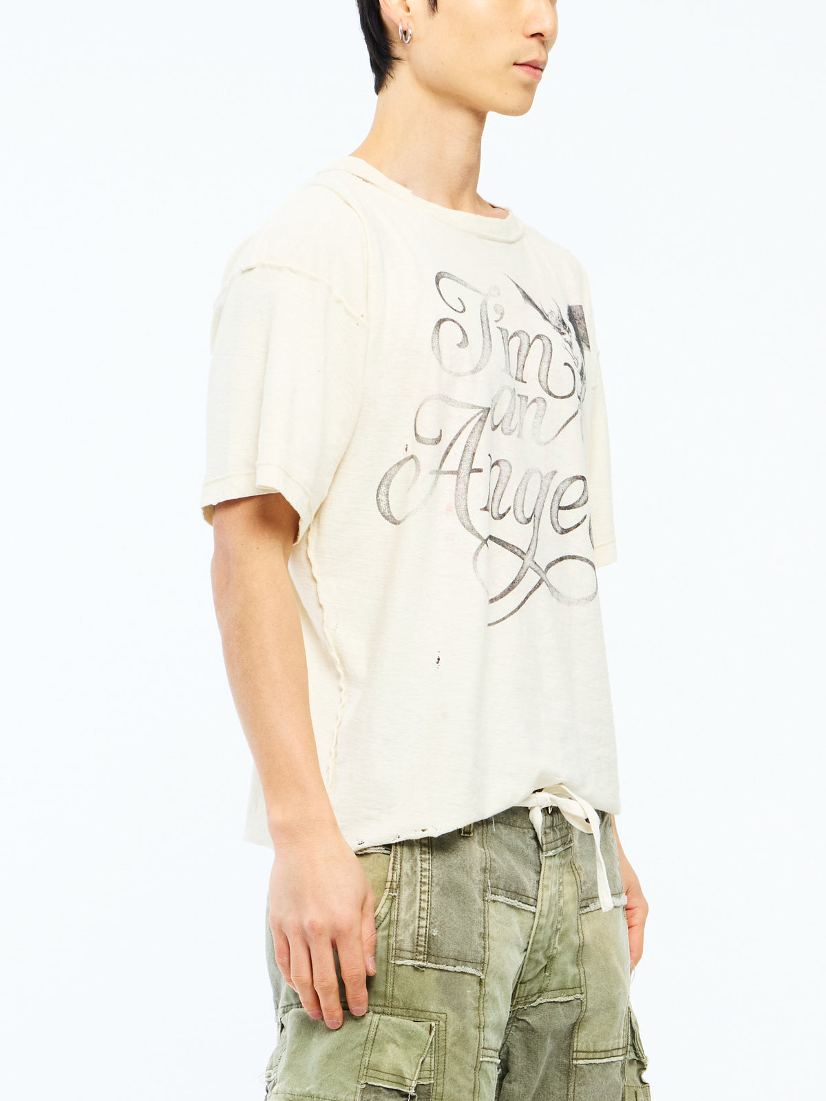 I'M AN ANGEL VINTAGE JERSEY T SHIRTS (REVERSIBLE) - WHITE