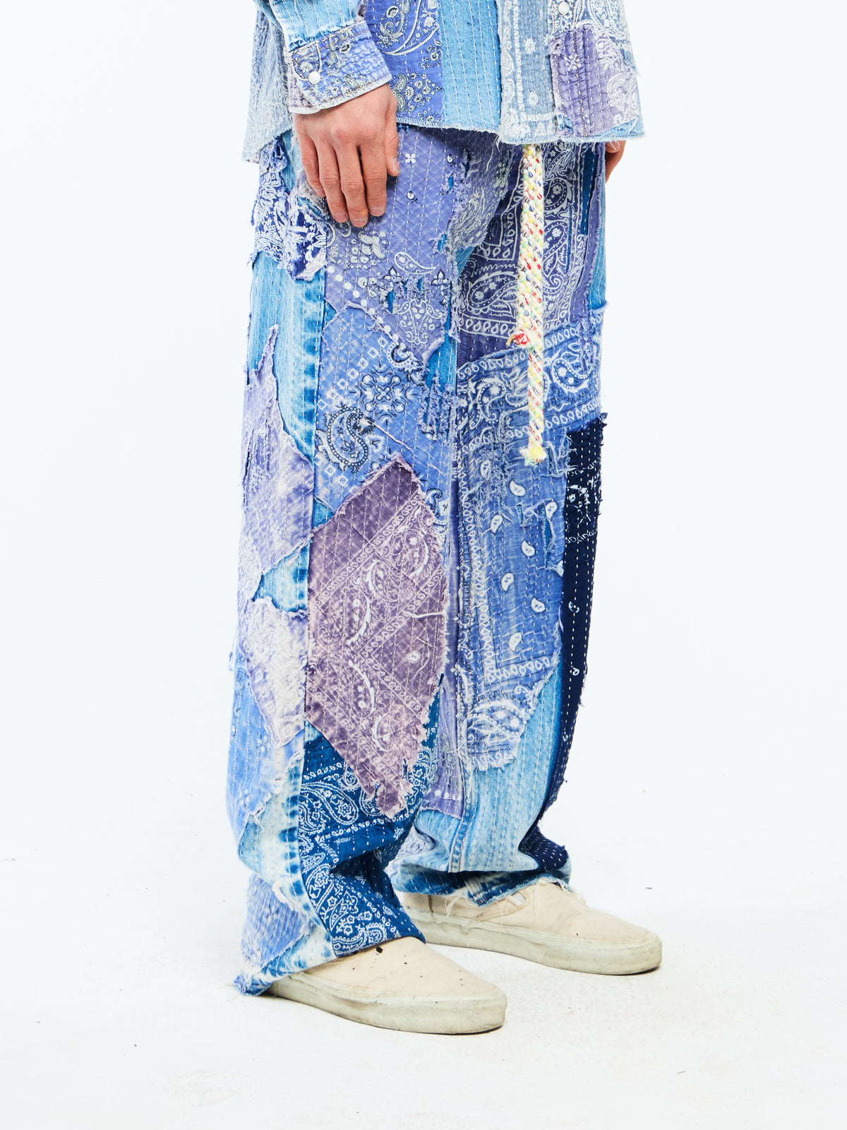 SASHIKO PANTS - BLUE