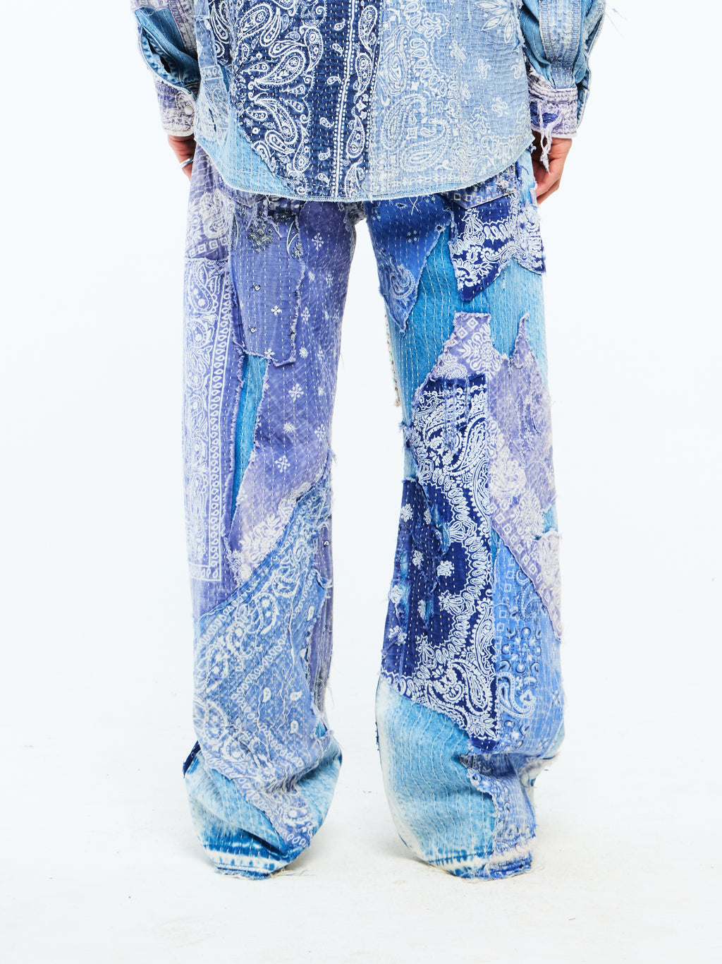 SASHIKO PANTS - BLUE
