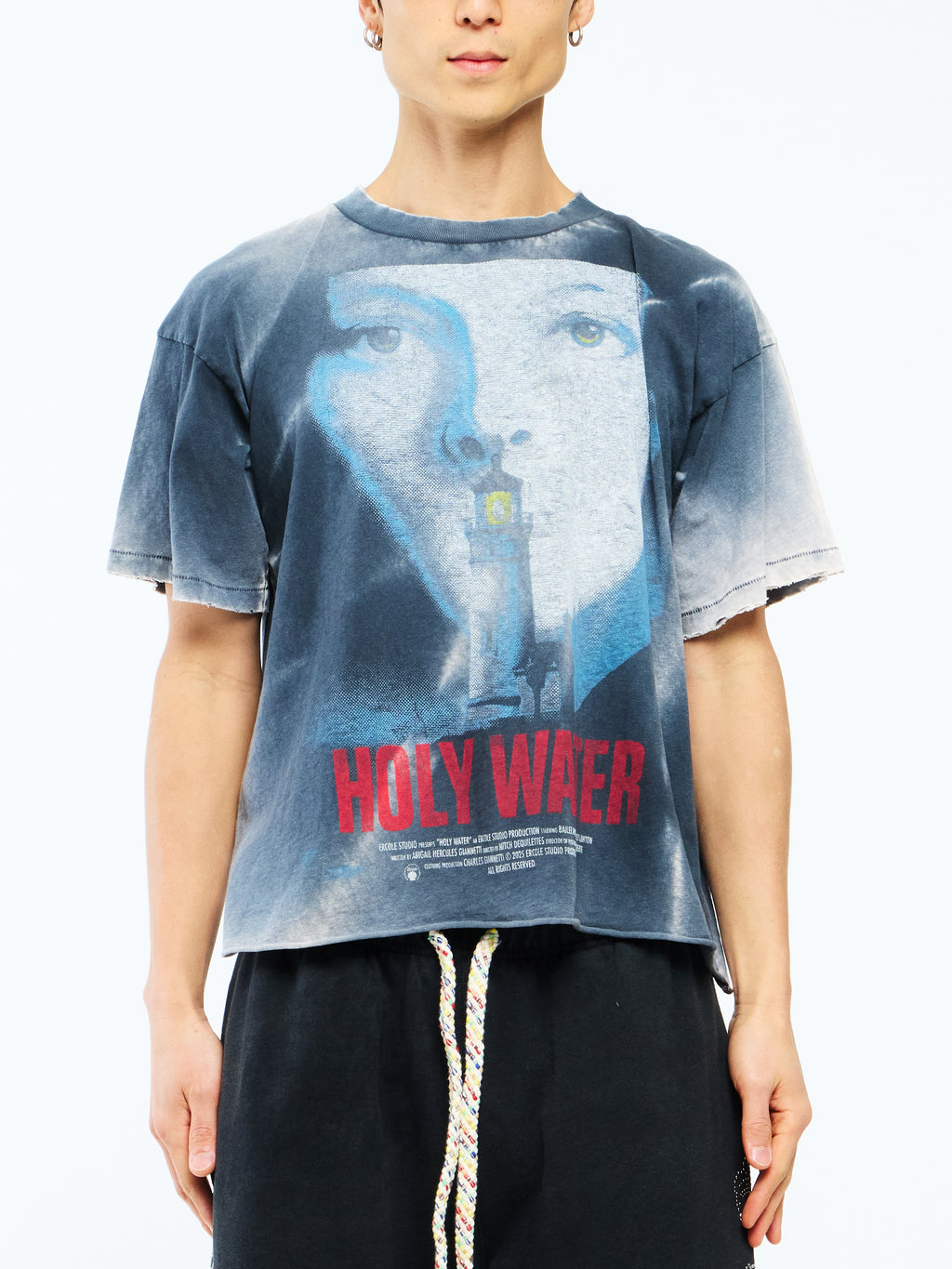 HOLY WATER VINTAGE JERSEY T SHIRT - VINTAGE BLACK