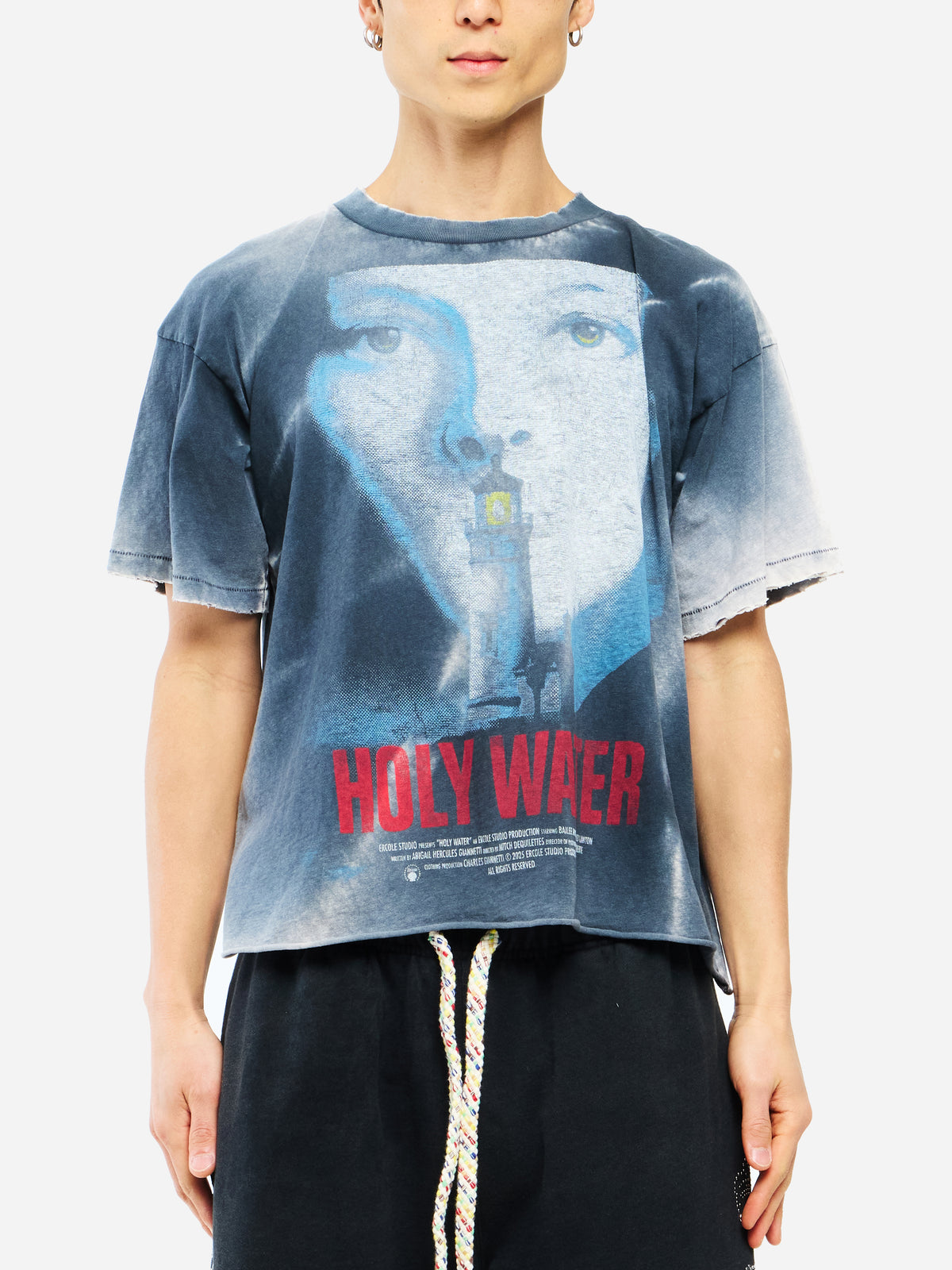 HOLY WATER VINTAGE JERSEY T SHIRT - VINTAGE BLACK