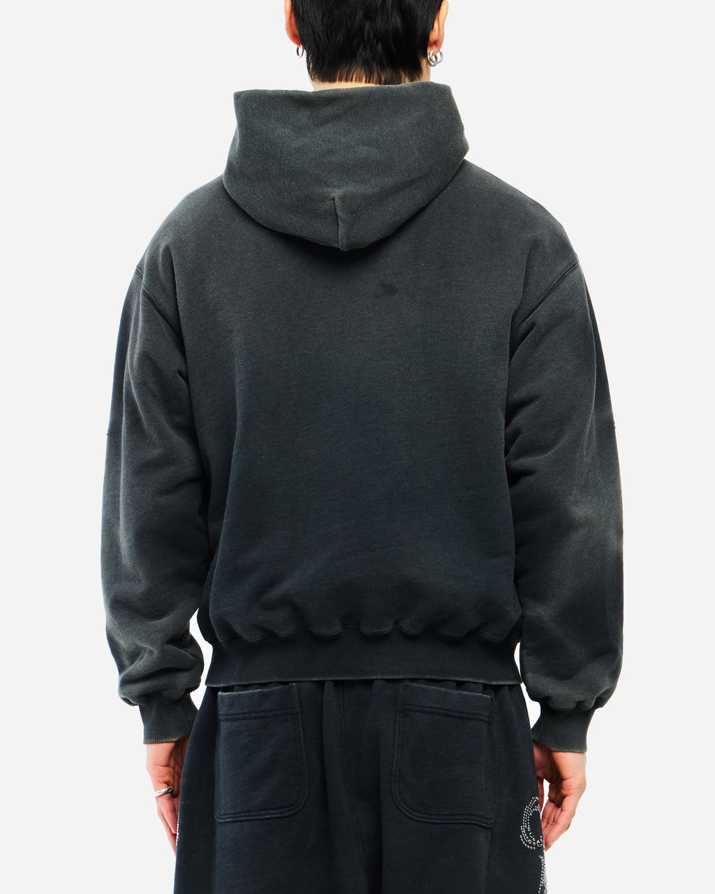 THERMAL LINED CRYSTAL ZIP UP - BLACK