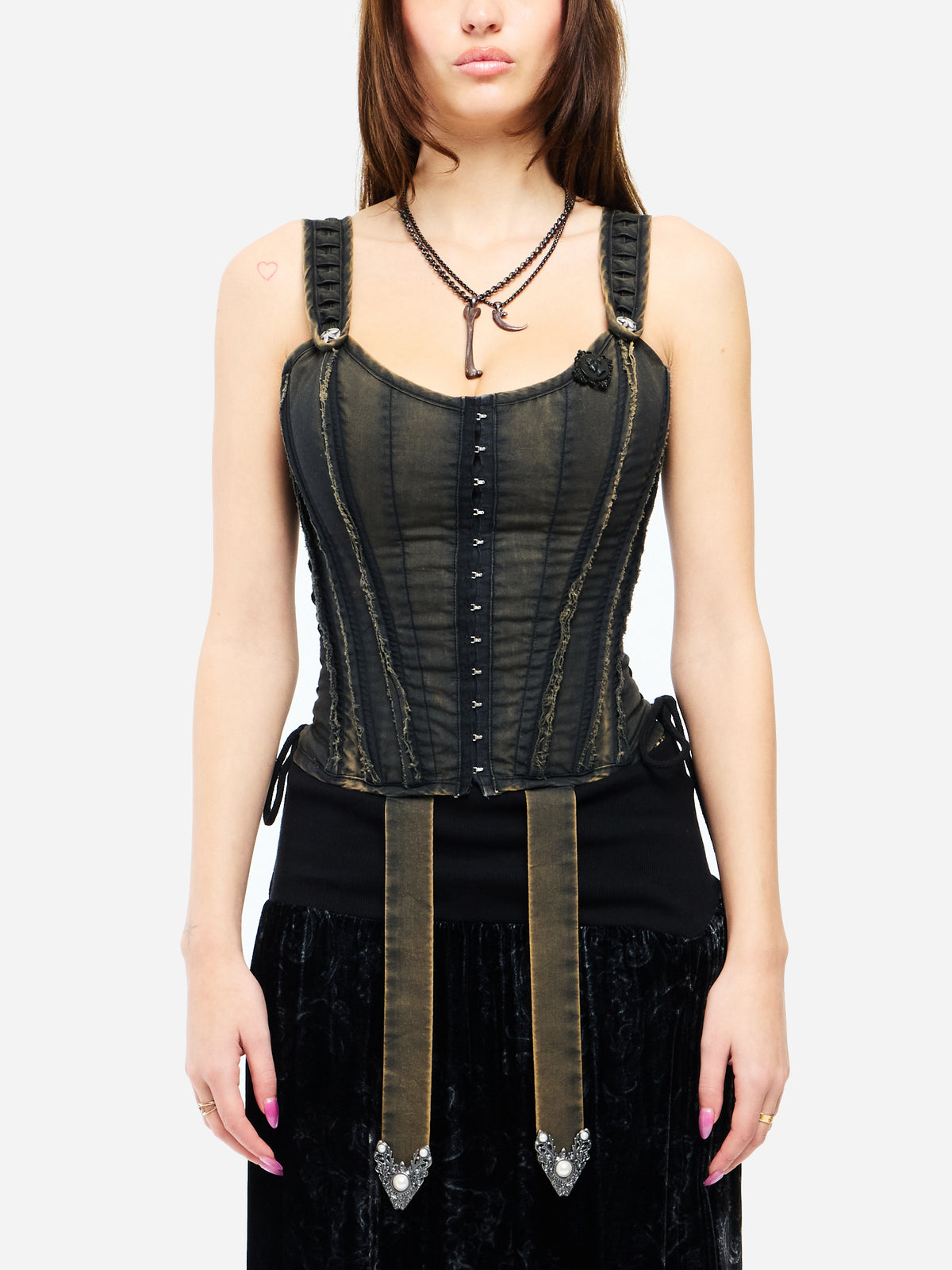 POPLIN CORSET - VINTAGE BLACK