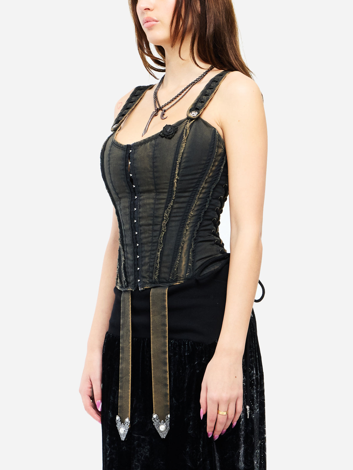 POPLIN CORSET - VINTAGE BLACK