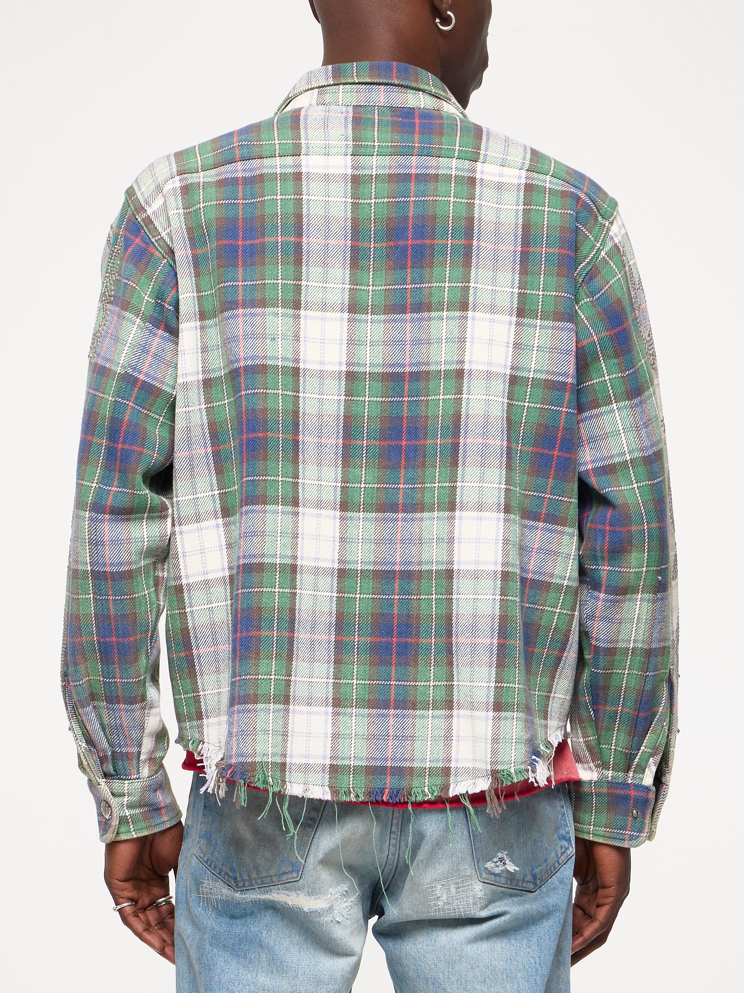 VINTAGE STUDDED FLANNEL - GRASS