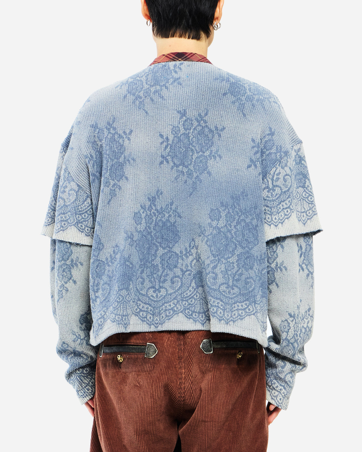 KNIT DOUBLE LAYER LS - BLUE