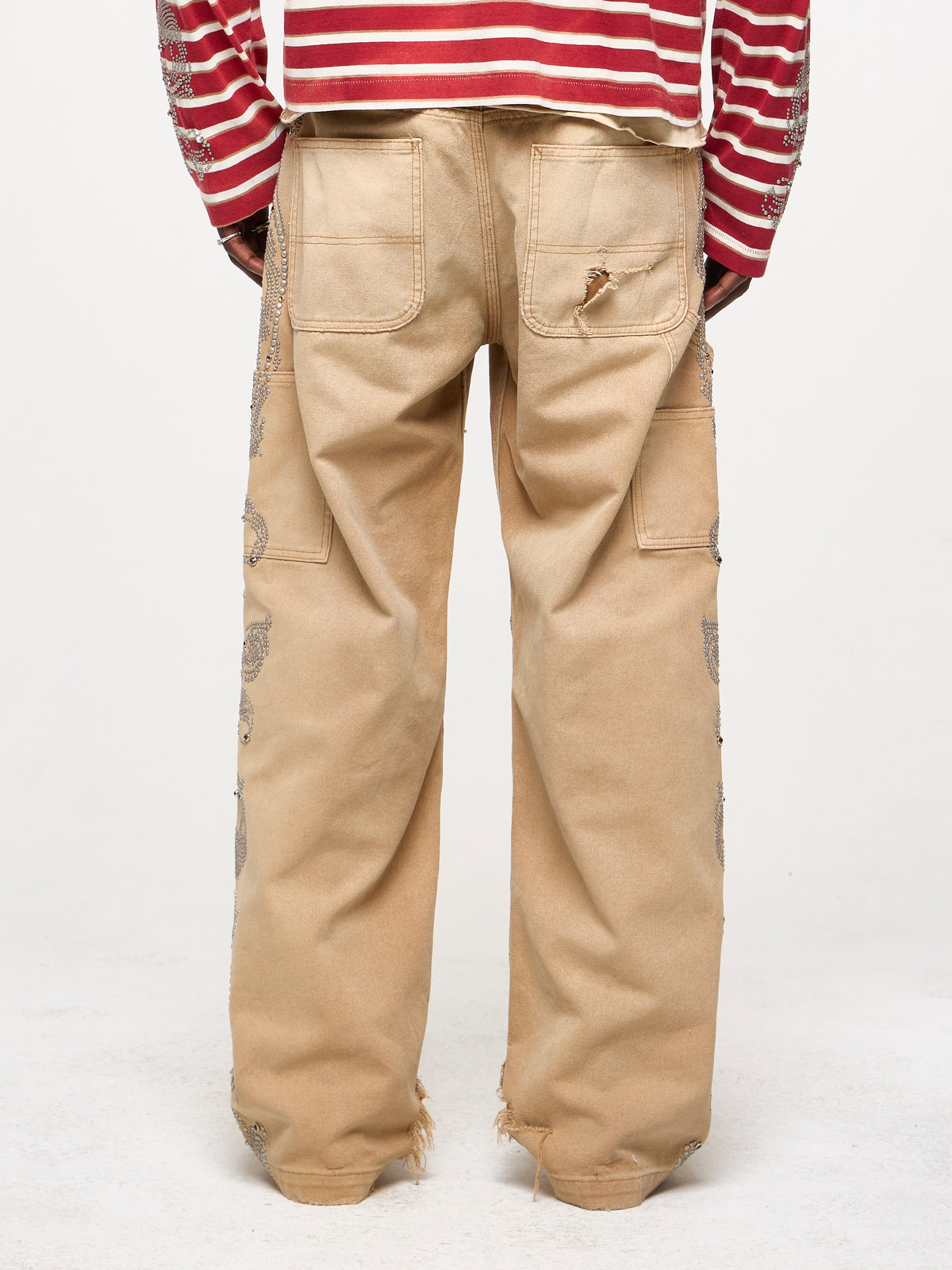 CANVAS DOUBLE KNEES - BROWN