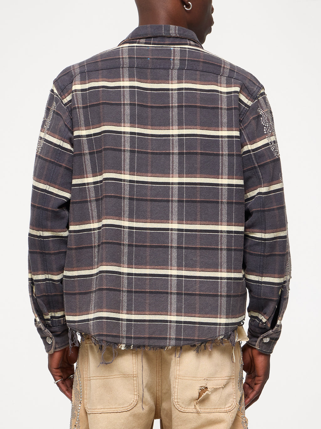 VINTAGE STUDDED FLANNEL - ONYX BLACK
