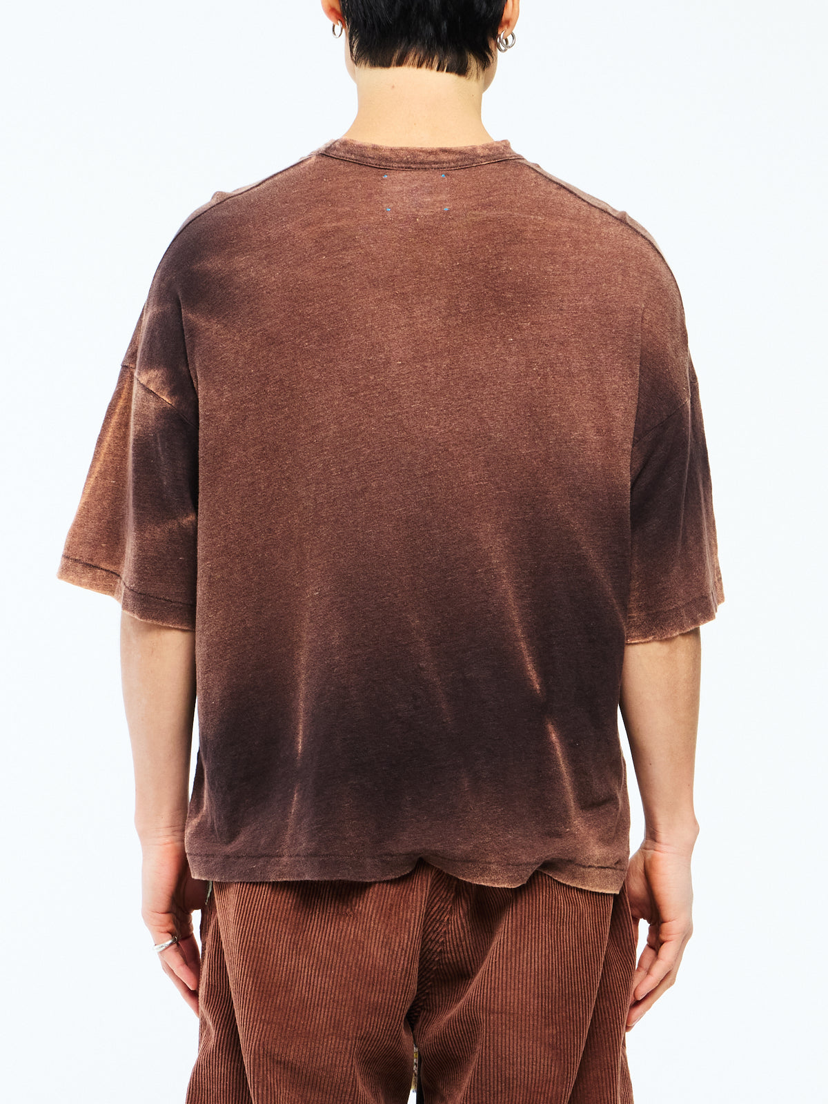 HOLY WATER SHORT SLEEVE LINEN SHIRT - BROWN