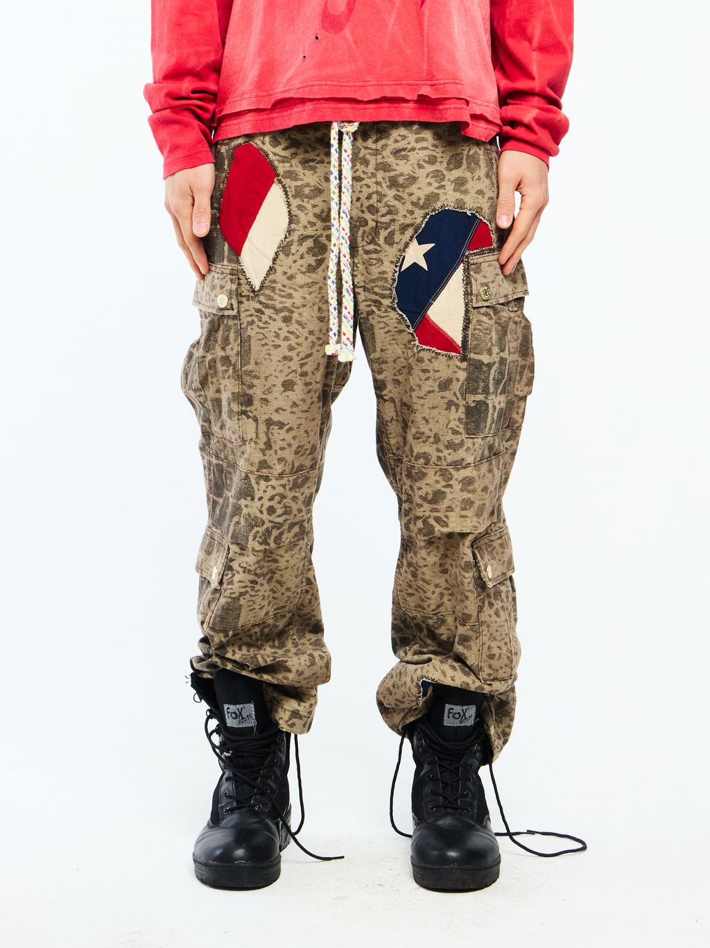 FLAG CAMO PANTS - BROWN