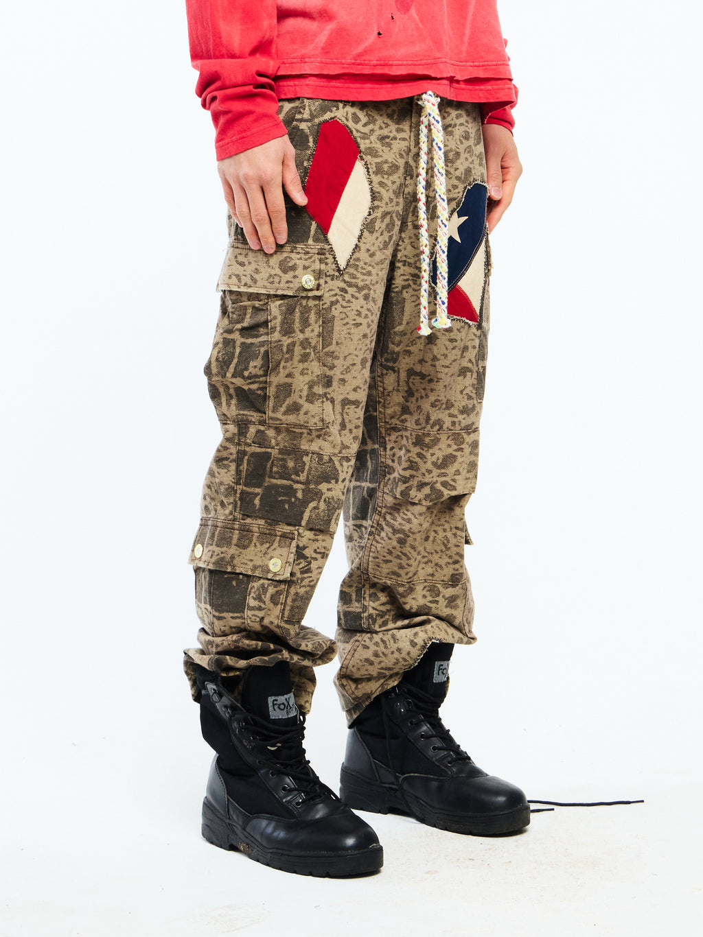 FLAG CAMO PANTS - BROWN