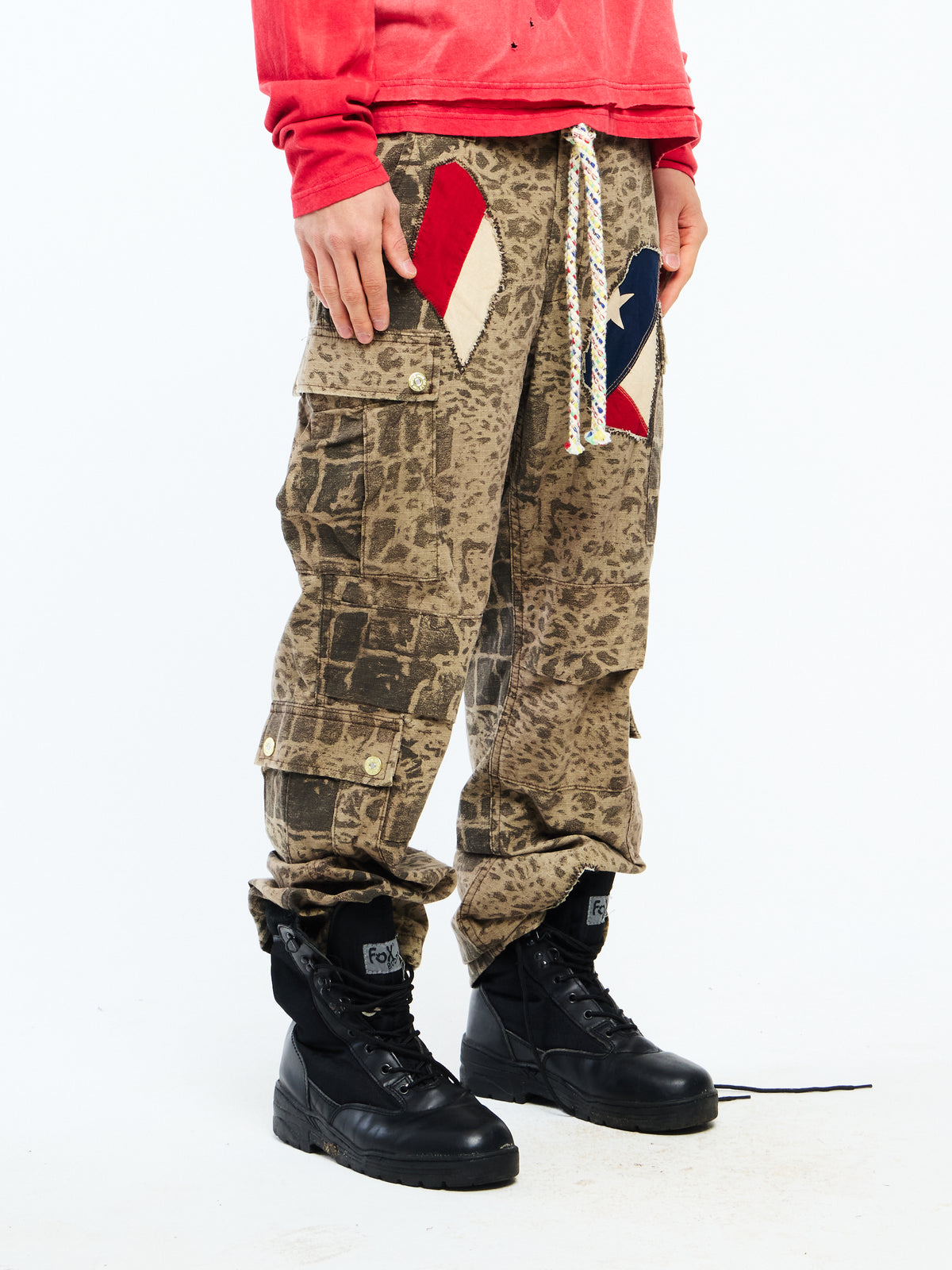 FLAG CAMO PANTS - BROWN